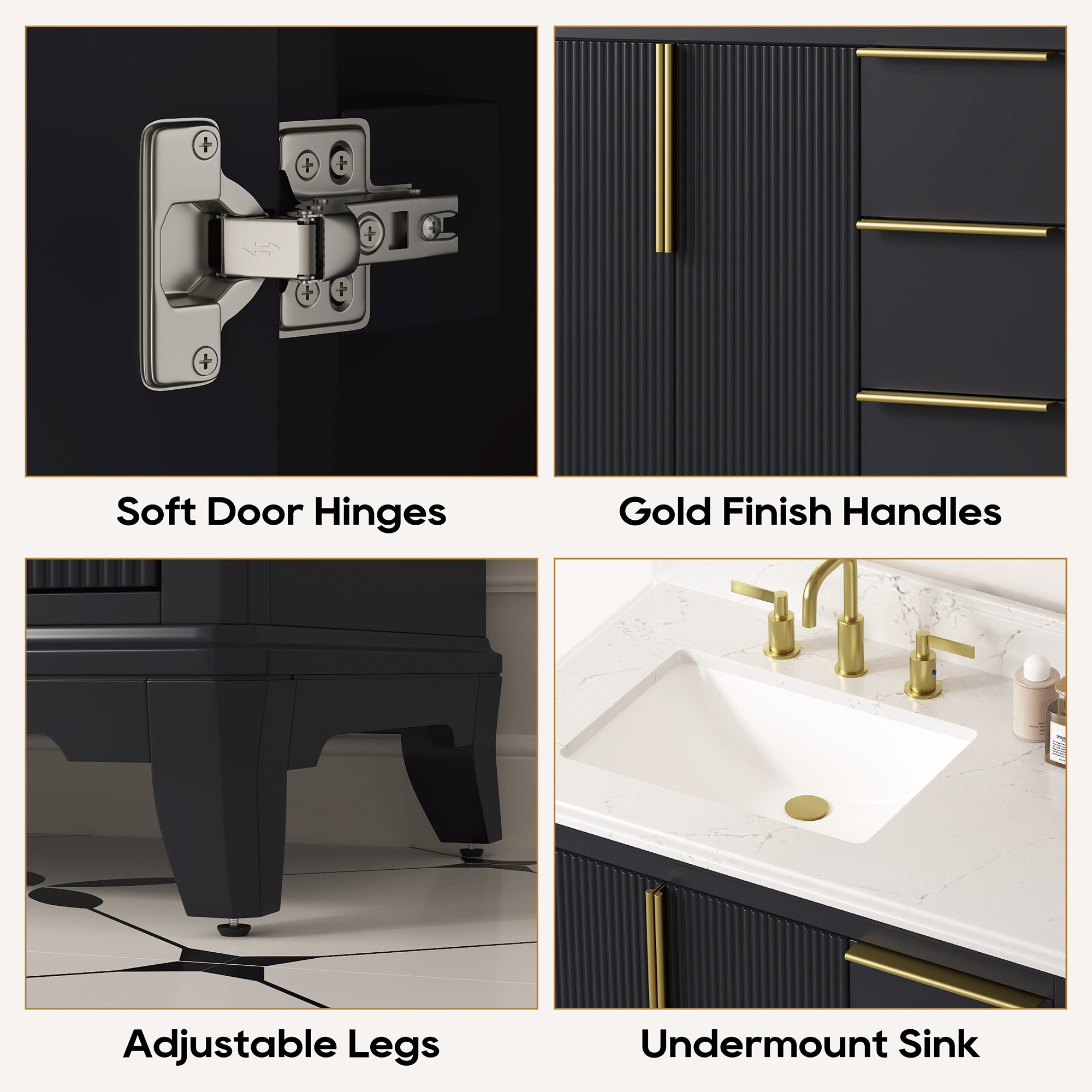 DELUXE LIVING V24022-36NB Bath-Vanity-Combo - View #4