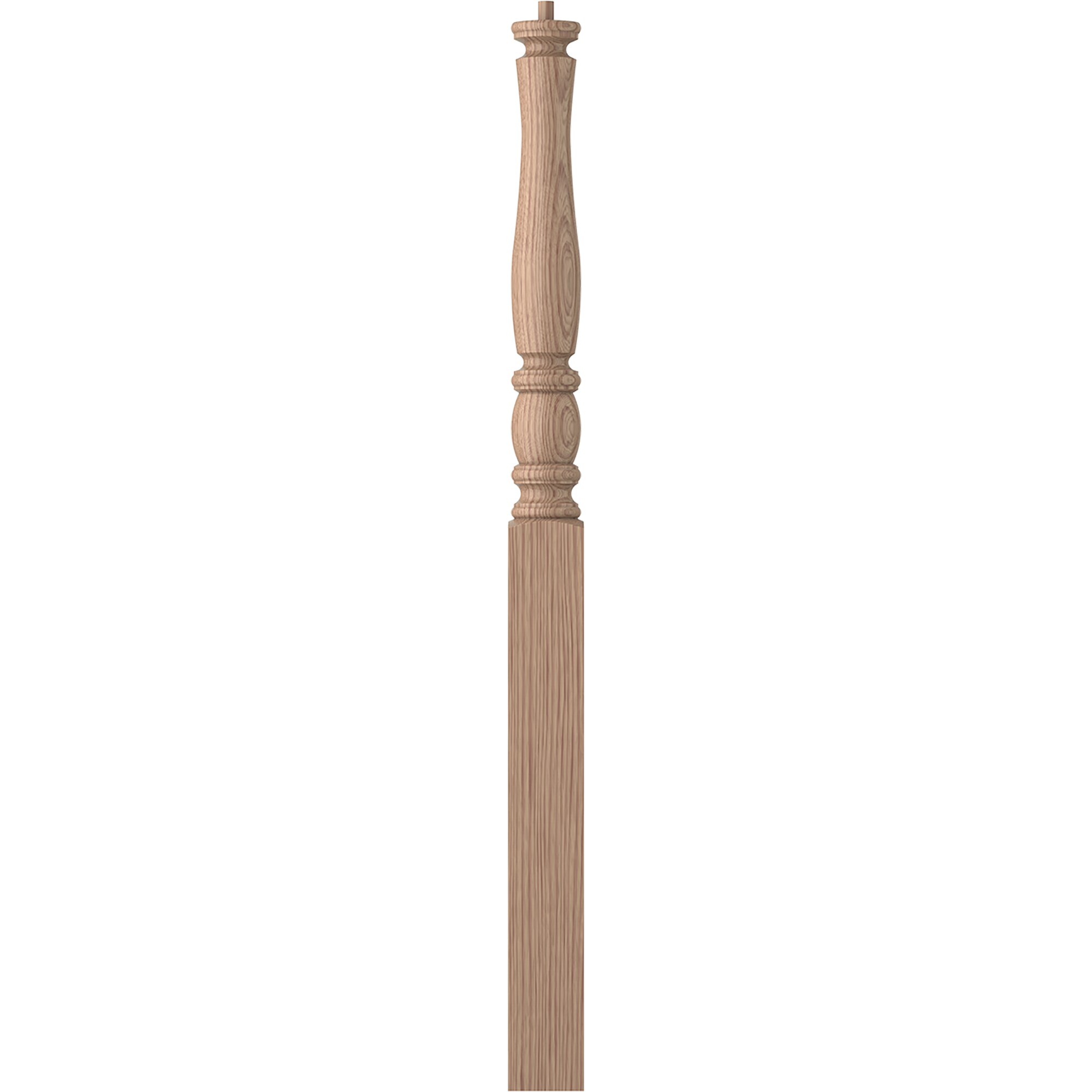 L.J. Smith Stair Systems LJP-3314-HK Briarcliffe 3.5-in x 50-in Unfinished Hickory Starting Stair Newel Post