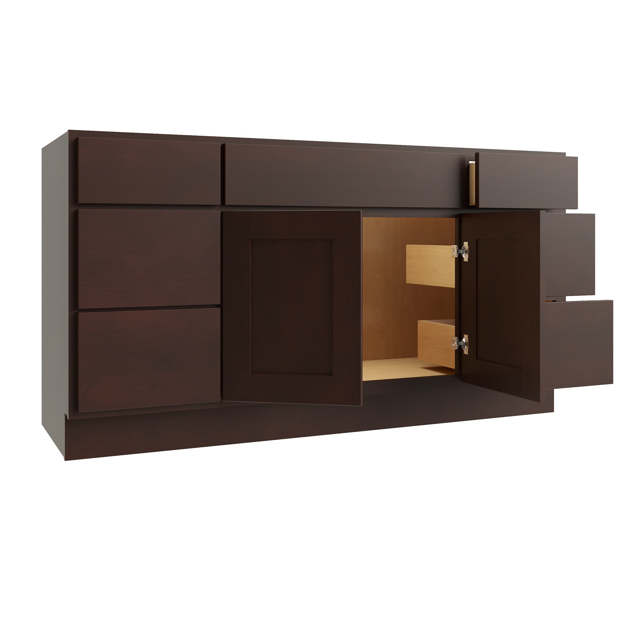 RELIABILT 48-in Espresso Bathroom Vanity Base Cabinet without Top in ...