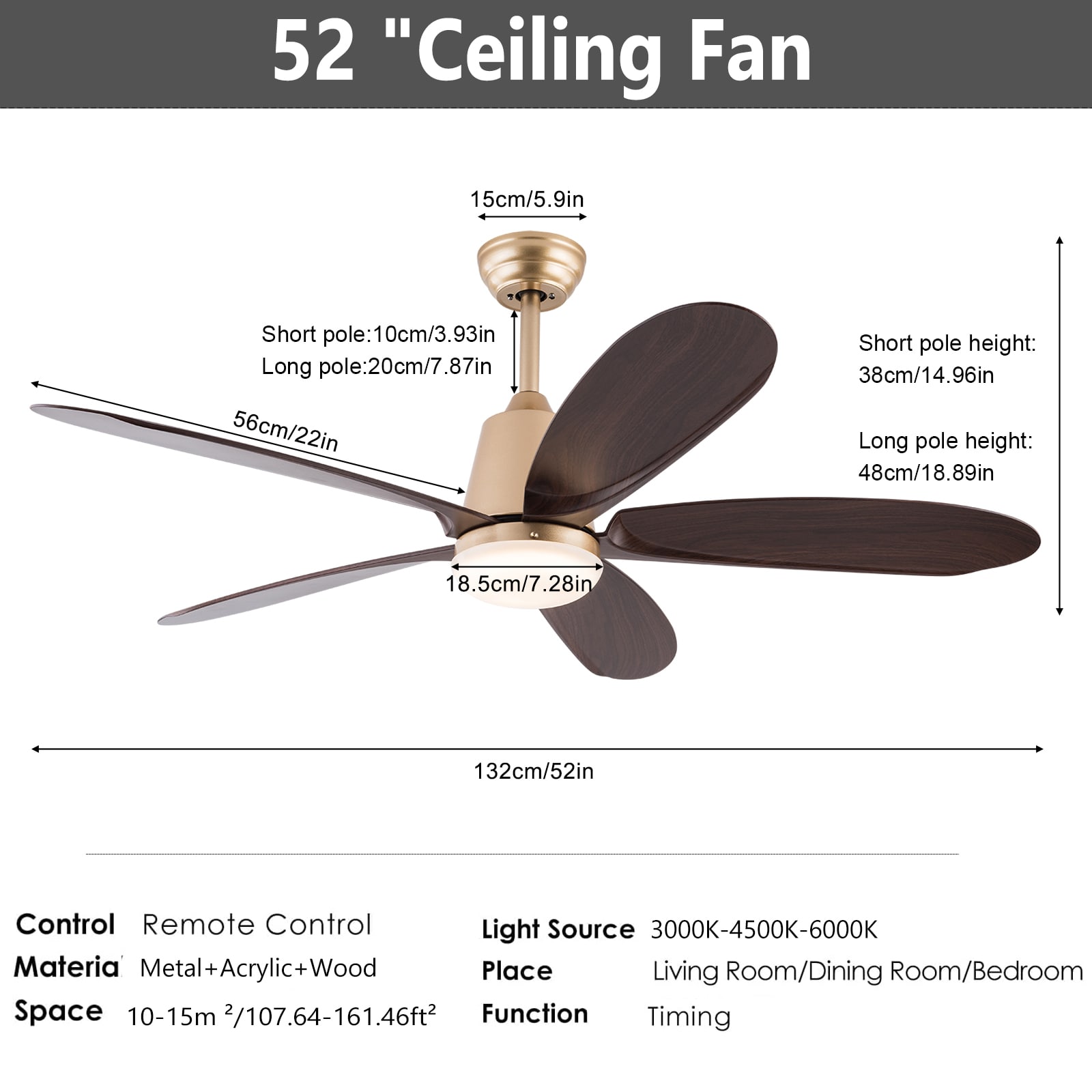 Oukaning JZUCOD-00540099 Ceiling-Fans - View #5