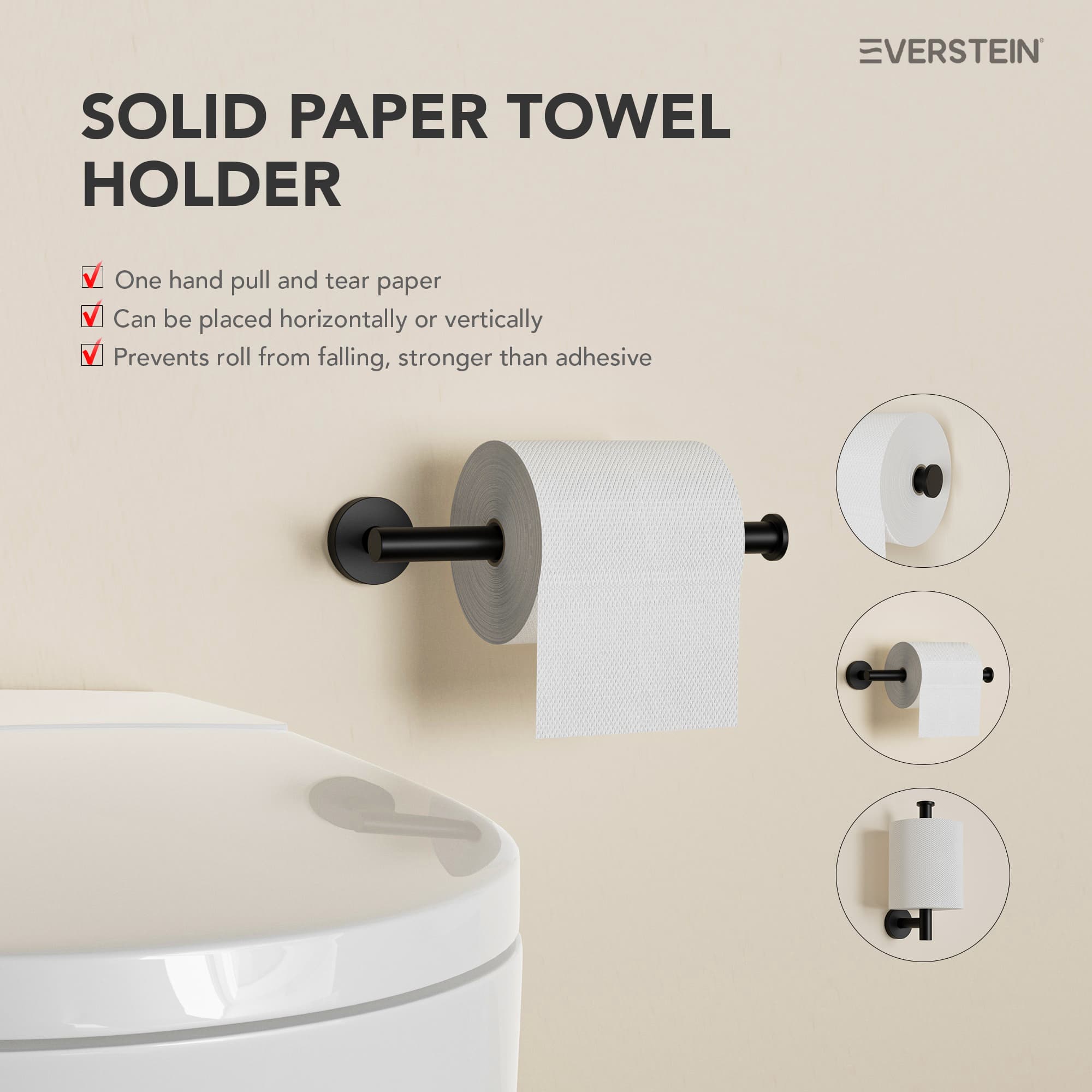 EVERSTEIN SFS-2003-BK Decorative-Bath-Hardware-Kits - View #5