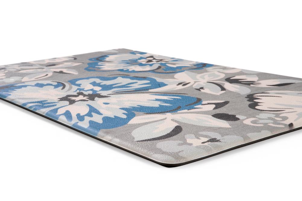 World Rug Gallery 2-ft x 3-ft Blue Rectangular Indoor Anti-fatigue Mat in  the Mats department at