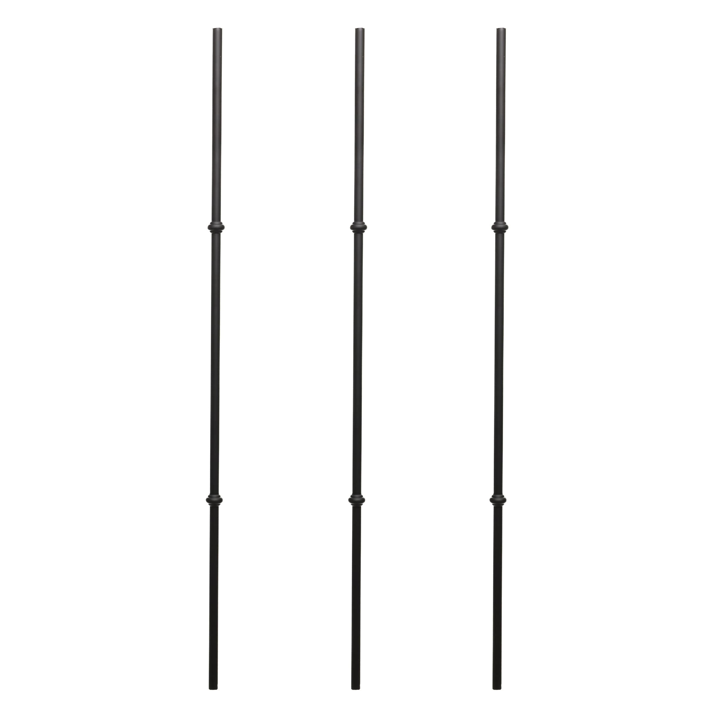RELIABILT WG2GR20SB 43-in x 0.625-in Satin Black Wrought Iron Stair Baluster (3-Pack)