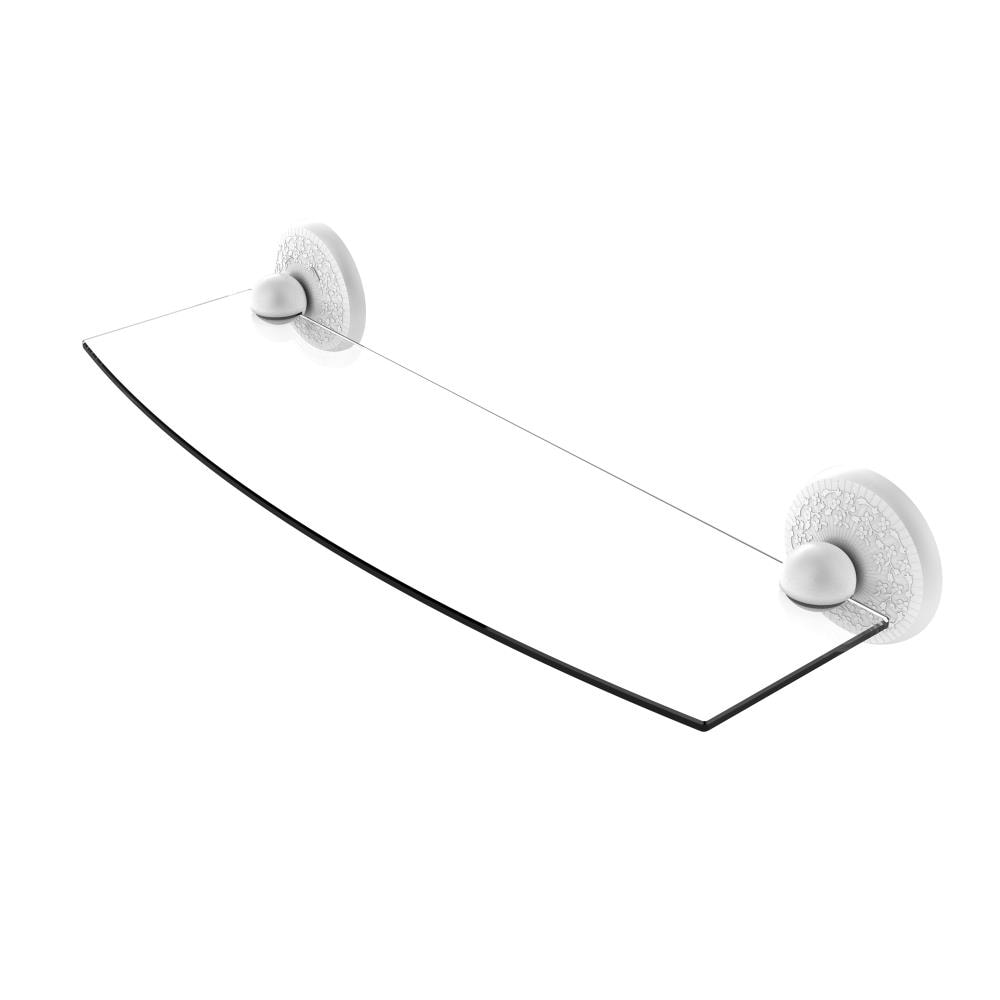 Allied Brass PMC-33/18-WHM Prestige Monte Carlo Matte White Wall mount Bathroom Shelf ( 18-in x 3-in x 5-in )