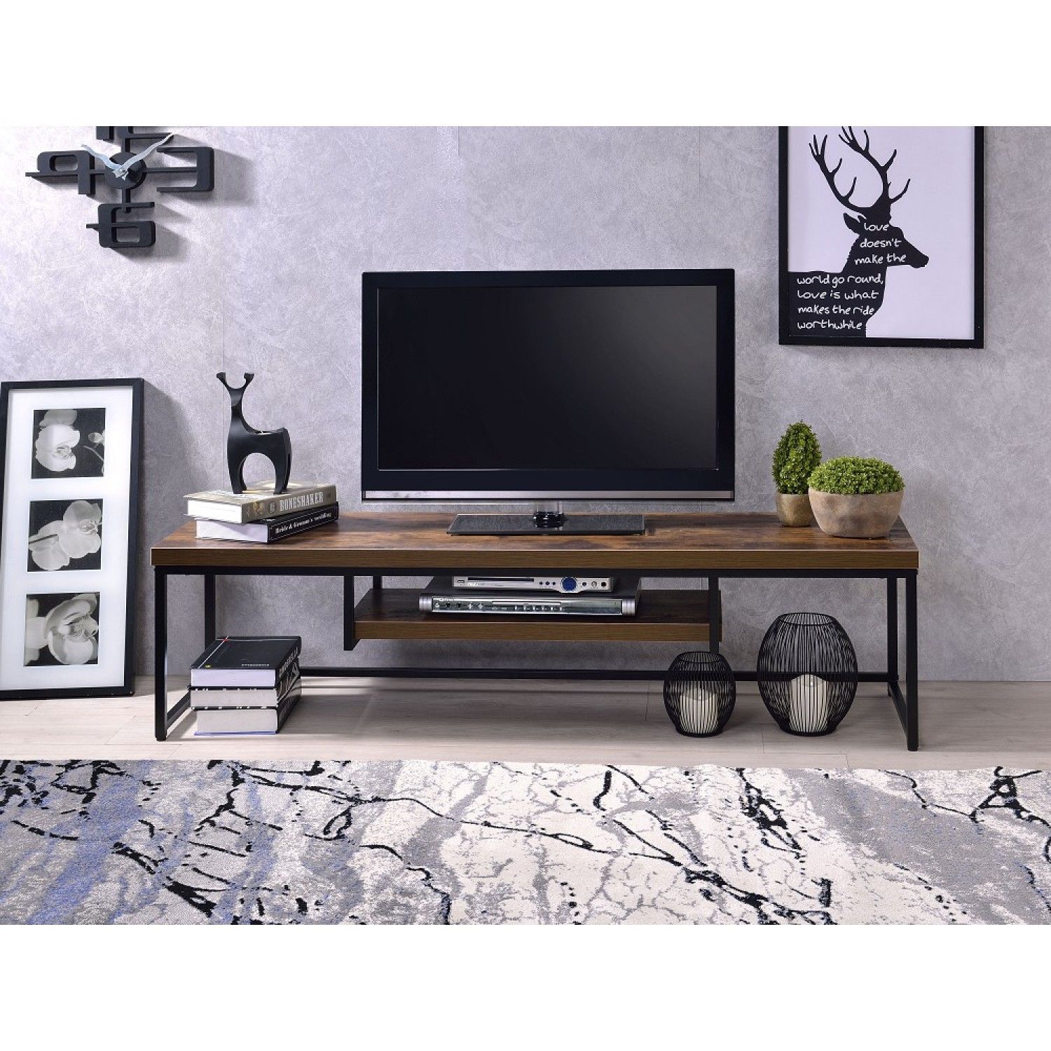 JASMODER 91782 Oak Contemporary/Modern Dining Room Set with Rectangular Table ( Seats 4 )