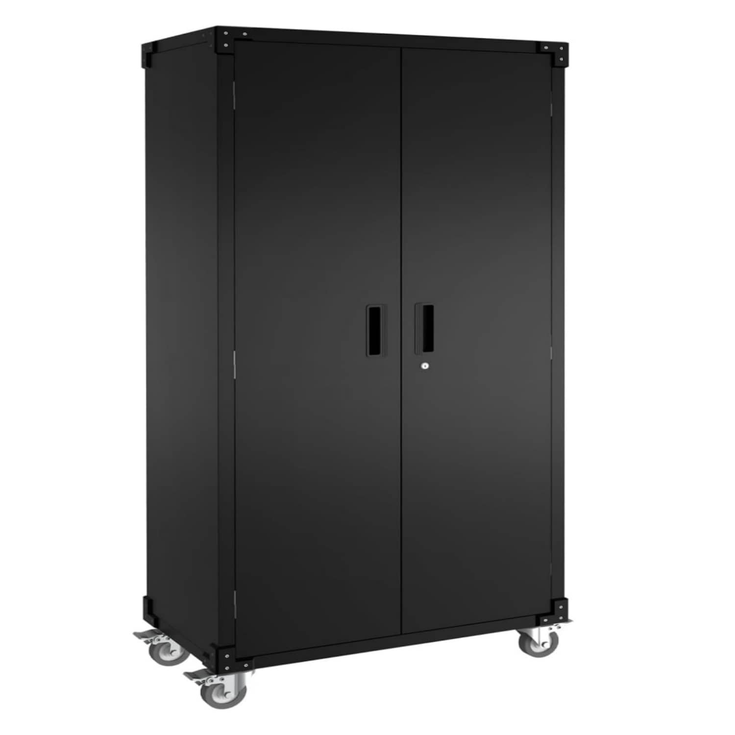 Garvee 71Inch Tall Garage Storage Cabinet Heavy Duty with 4 Adjustable Shelves Locking Door Leveling Feet Easy Assembly for Garage Home Office Warehouse Pantry Kitchen or Basement Black