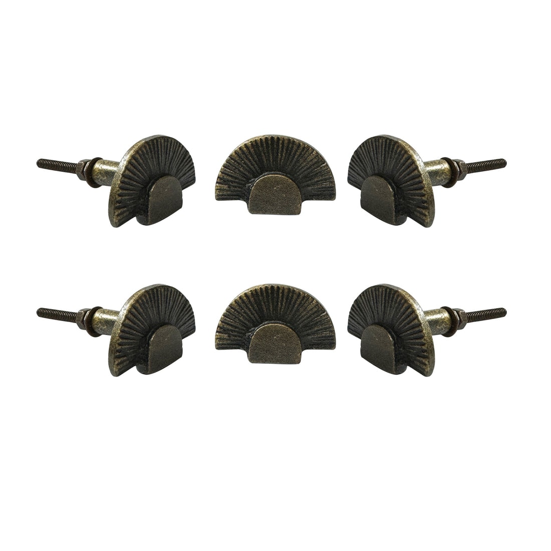 Perilla Home Sunrise Shape Metal Cabinet Knobs (Set of 6)
