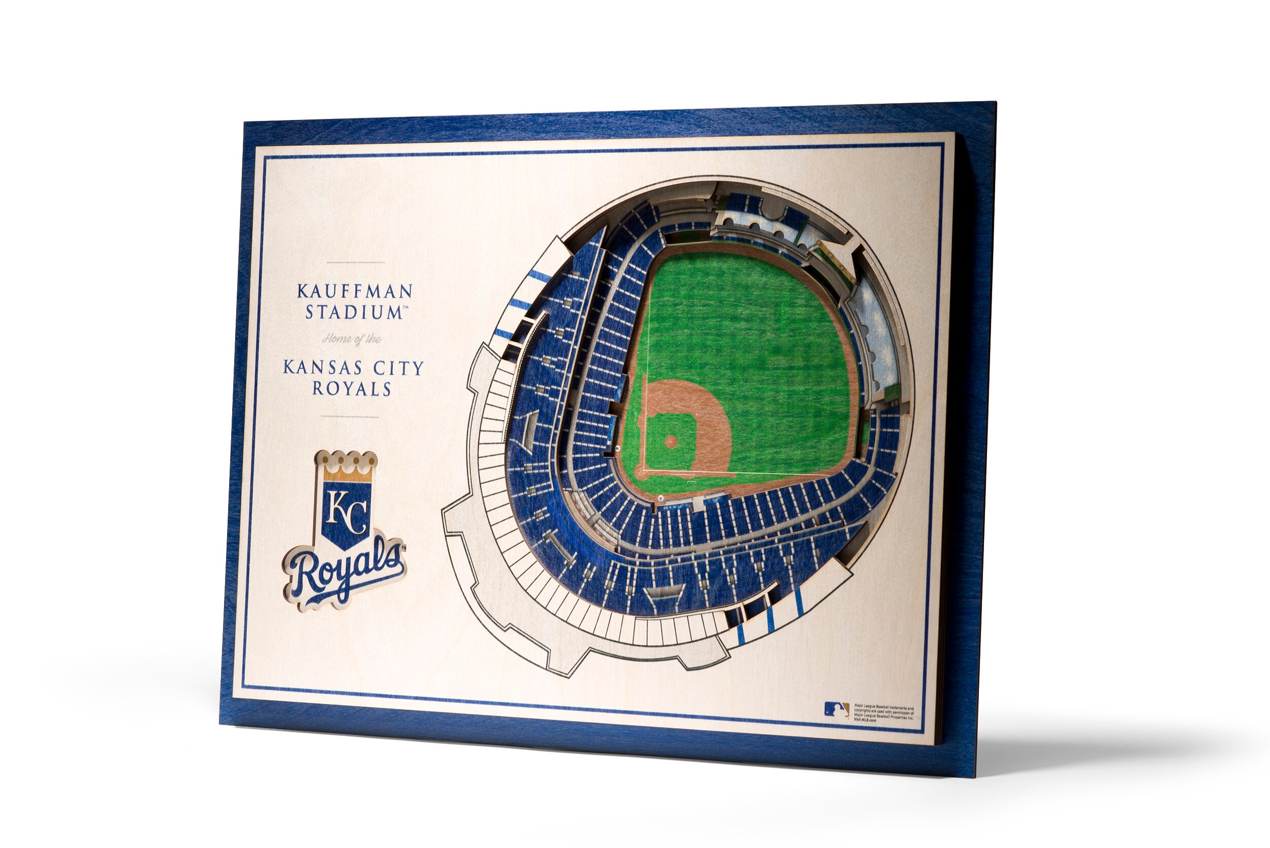 StadiumViews Kansas City Royals Team Colors Wood Picture Frame (8