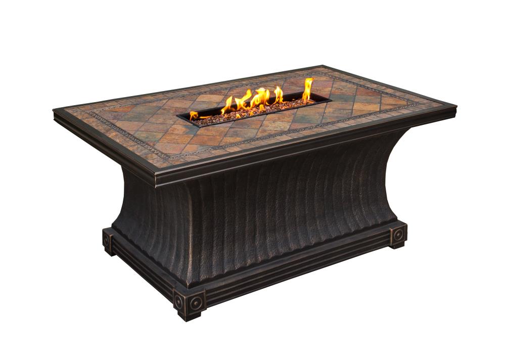 Aluminum Propane Fire Pit Tables, Propane Fire Pit Rectangular Table