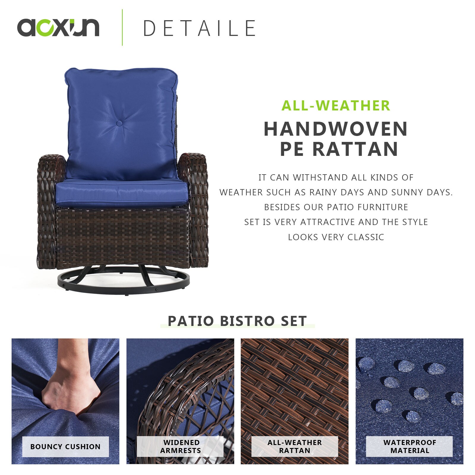 AOXUN PA-120BR07 Patio-Conversation-Sets - View #7