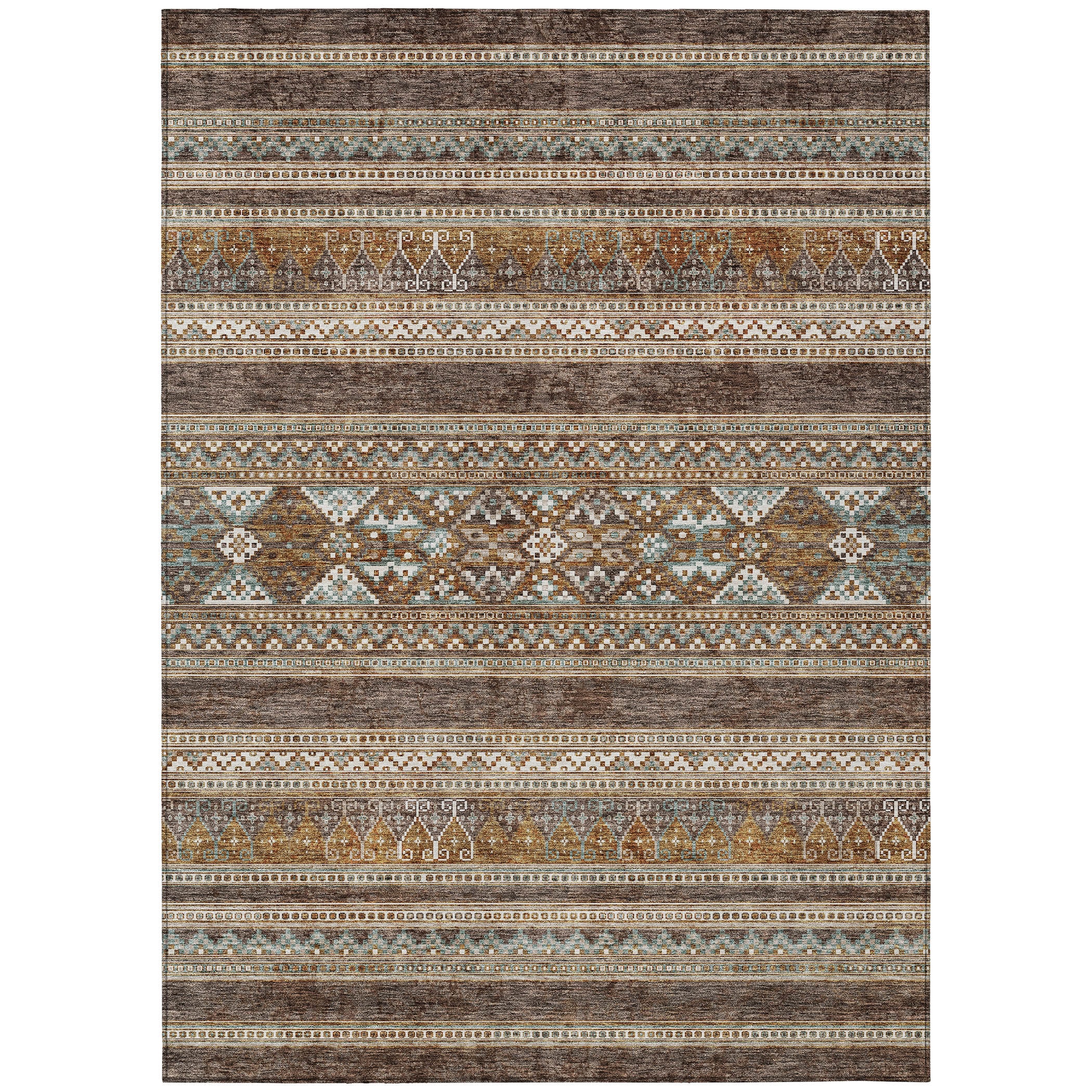 Addison Rugs ACN714CH9X12 Chantille ACN714CH 9 x 12 (ft) Polyester Chocolate Rectangular Indoor/Outdoor Geometric Machine washable Area rug