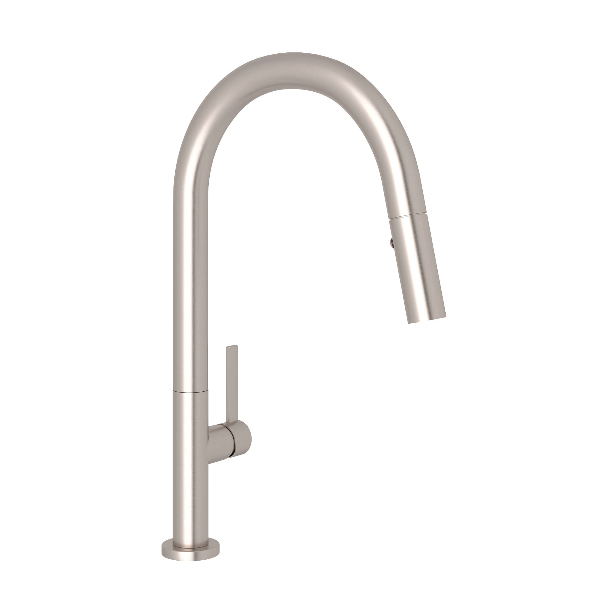 Rohl R7581LMSS-2 Satin Nickel Single Handle Deck-mount Pull-out Kitchen Faucet