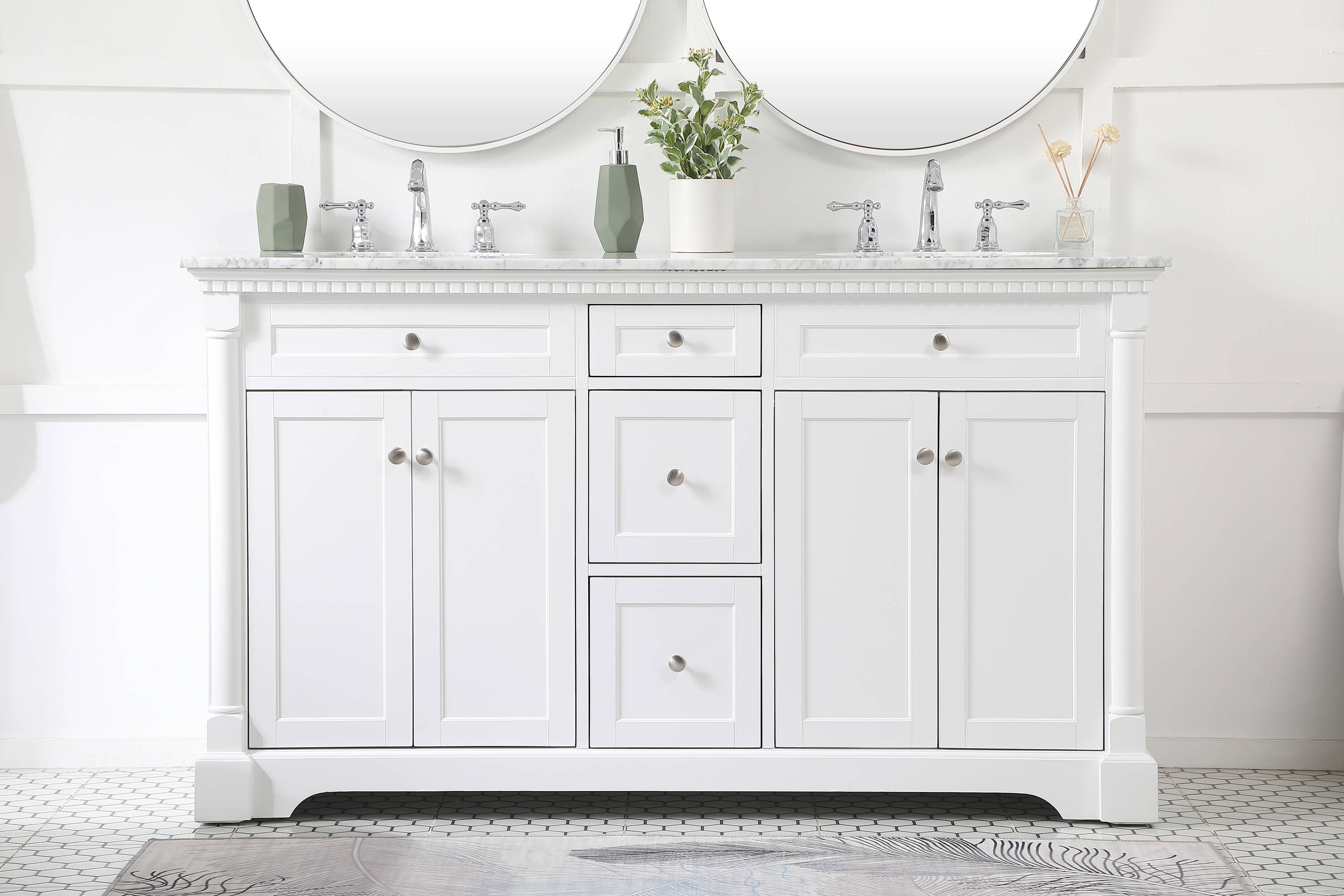 Elegant Decor HF159180DWH Bath-Vanity-Combo - View #2