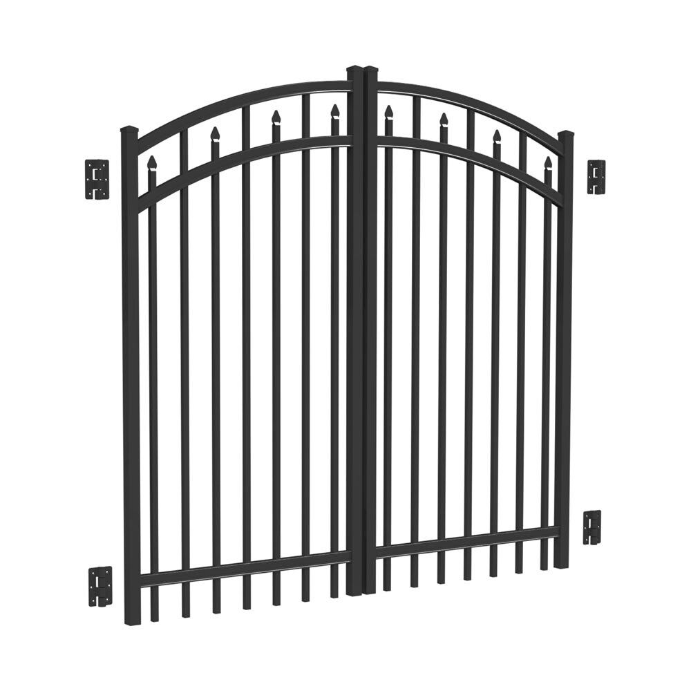 Freedom 73016716 5.75-Feet x 5.04-Feet Black Aluminum Driveway Gate