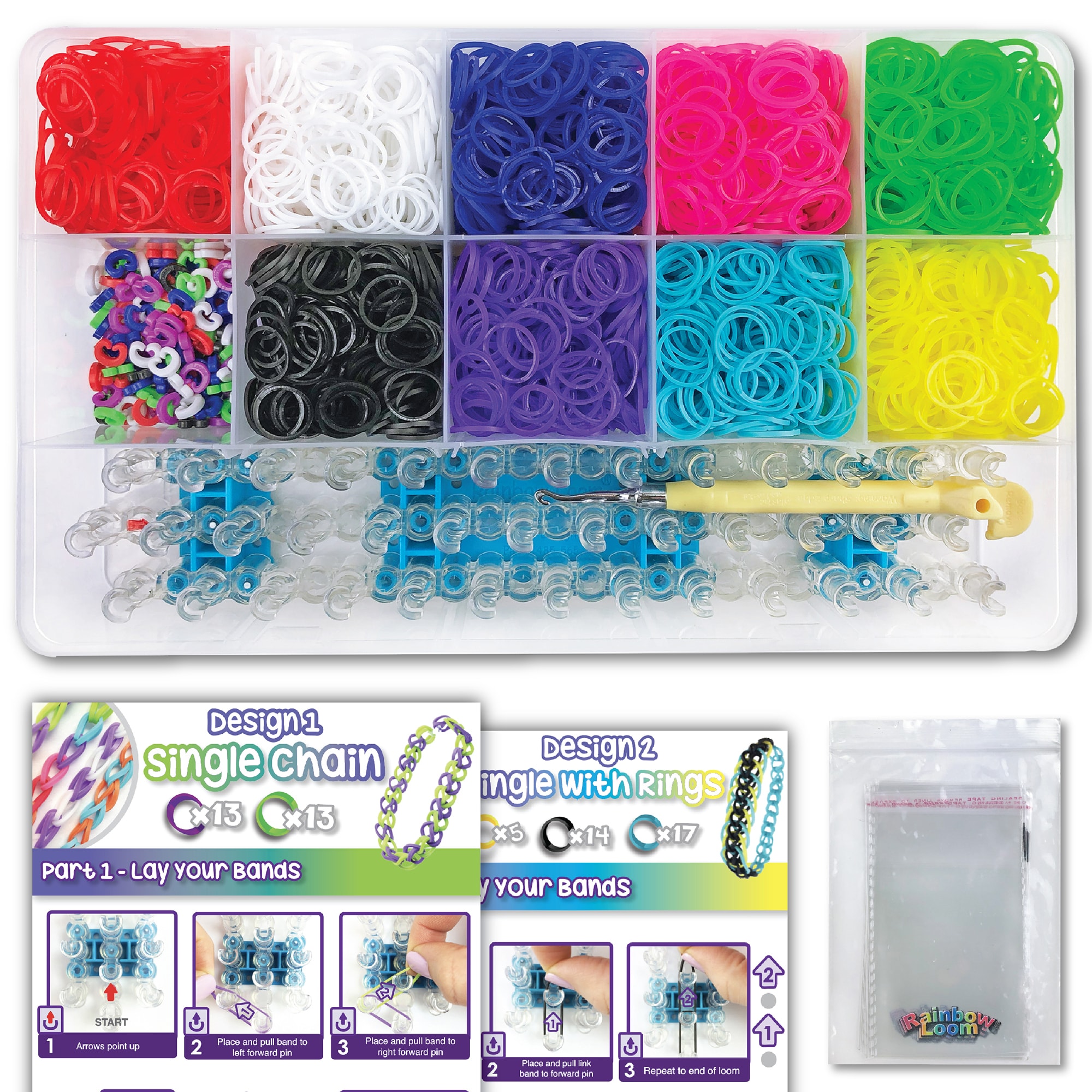 Rainbow Loom Creative Play Combo Set Bracelet Rubber Band Kit