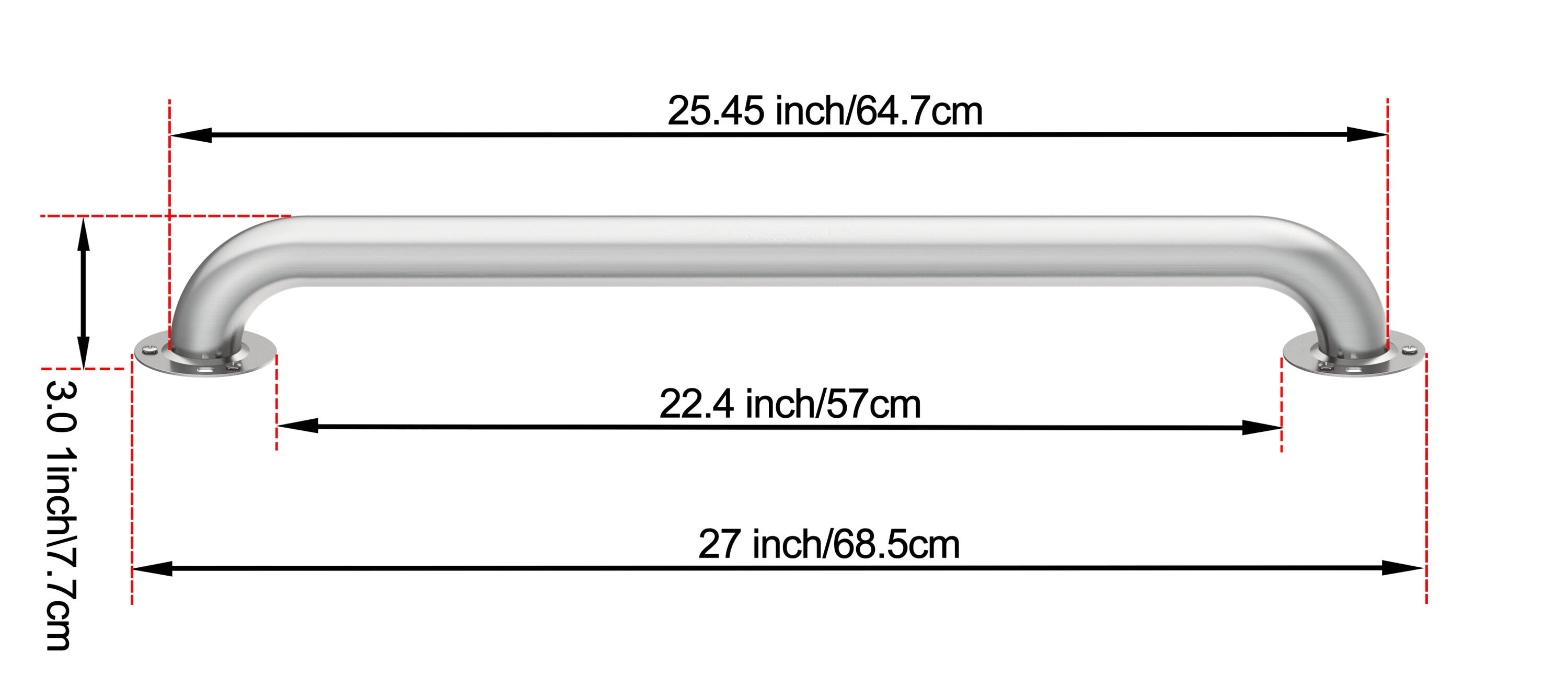 Project Source White 4.125-in Bathtub/Shower Arm Mount (0.875-in-ID) | 10204