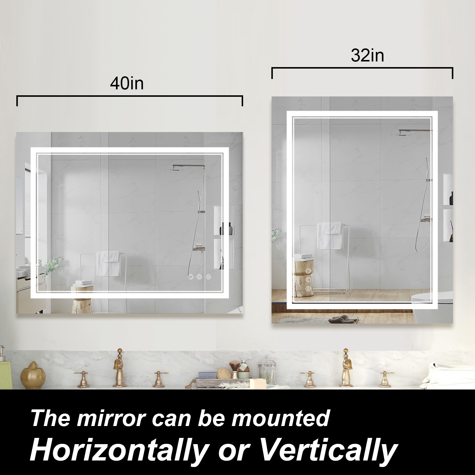 Maxax MXML01-108 Framed-Bath-Mirrors - View #3