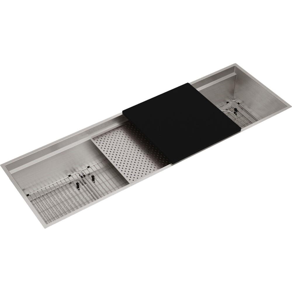 Elkay CS60BPK Circuit Chef Undermount 57-in x 18-in Stainless Steel Single Bowl Workstation Kitchen Sink