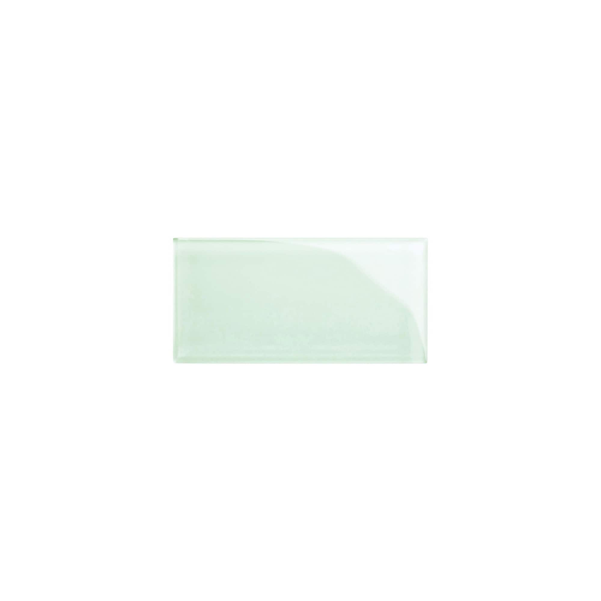 Giorbello (Sample) 3x6 glass subway tiles Winter Sage 3-in x 6-in Glossy Glass Brick Subway Wall Tile