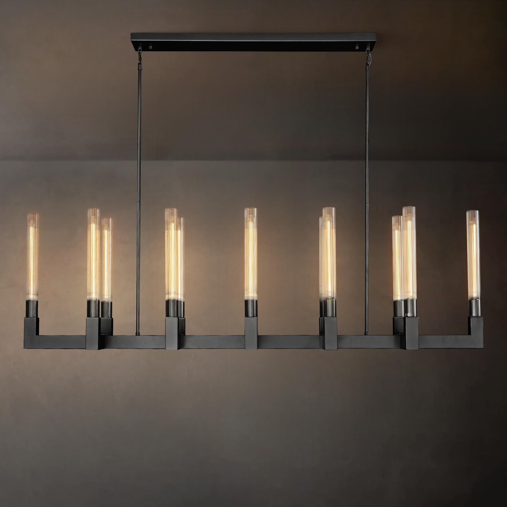 Gleam Flare Light Glass LED Farmhouse Chandelier