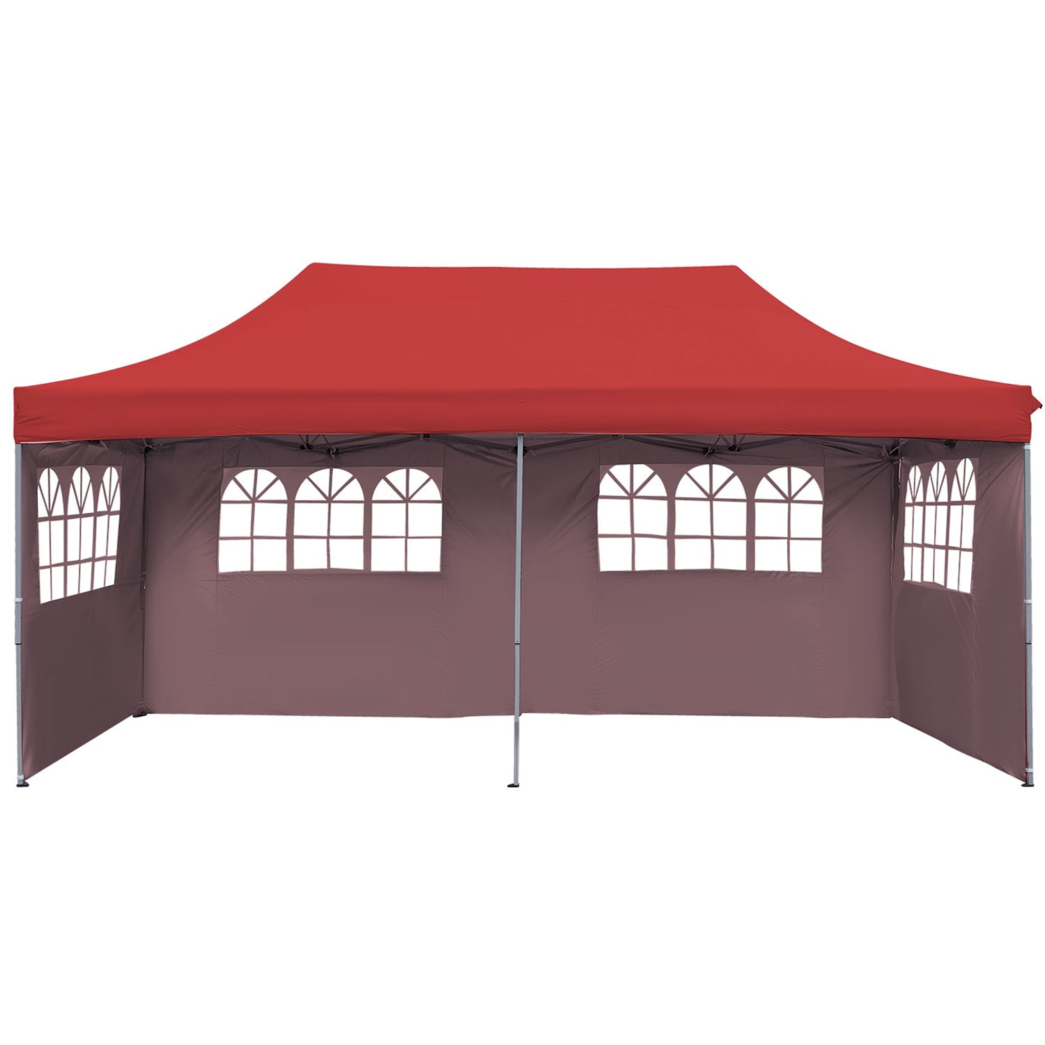 GDY 20-ft x 10-ft Rectangle Red Pop-up Canopy in the Canopies ...