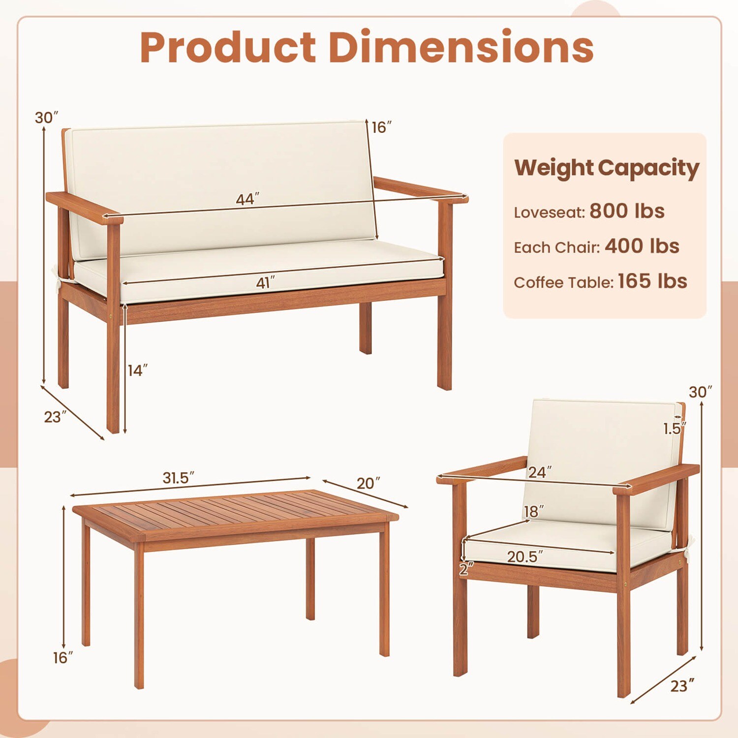Costway HCST08188 Patio-Conversation-Sets - View #3