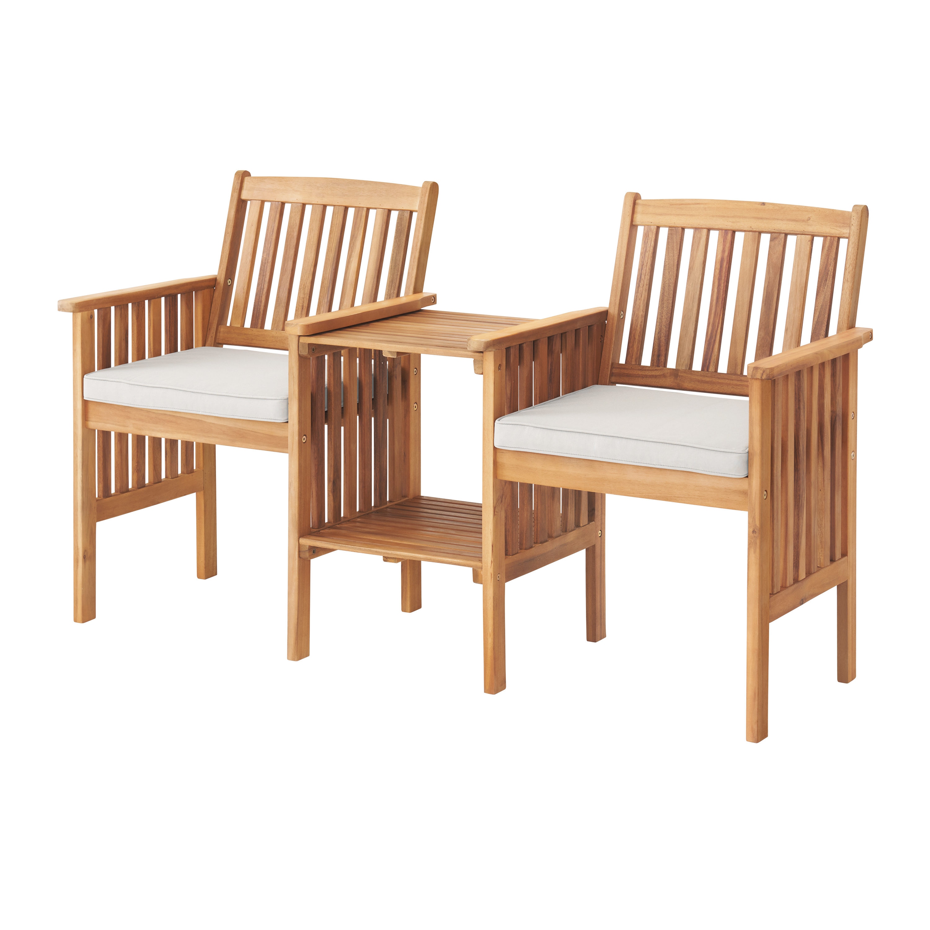 Alaterre Furniture ANBR01ANO Bristol 60-in W x 35-in H Natural Acaia Garden Bench