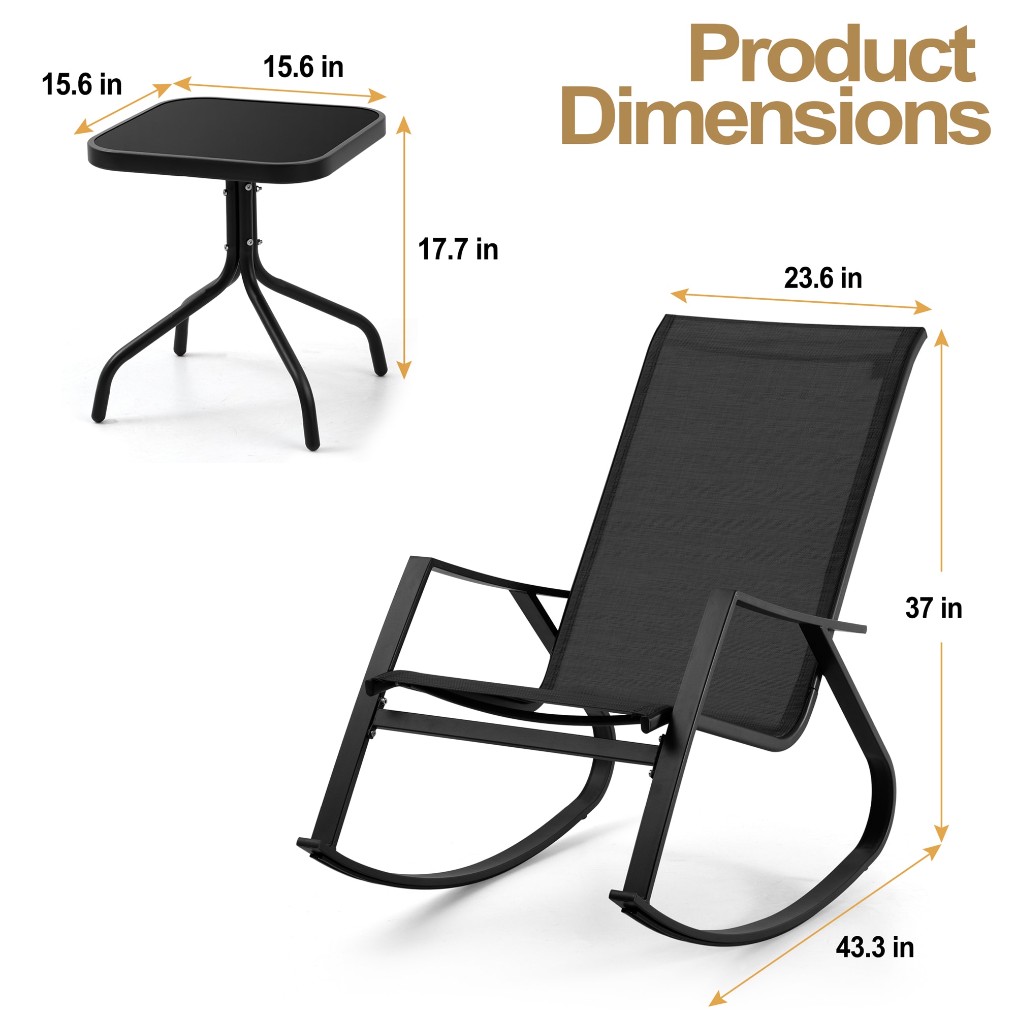 Crestlive Products CL-RC007BLK Patio-Conversation-Sets - View #2