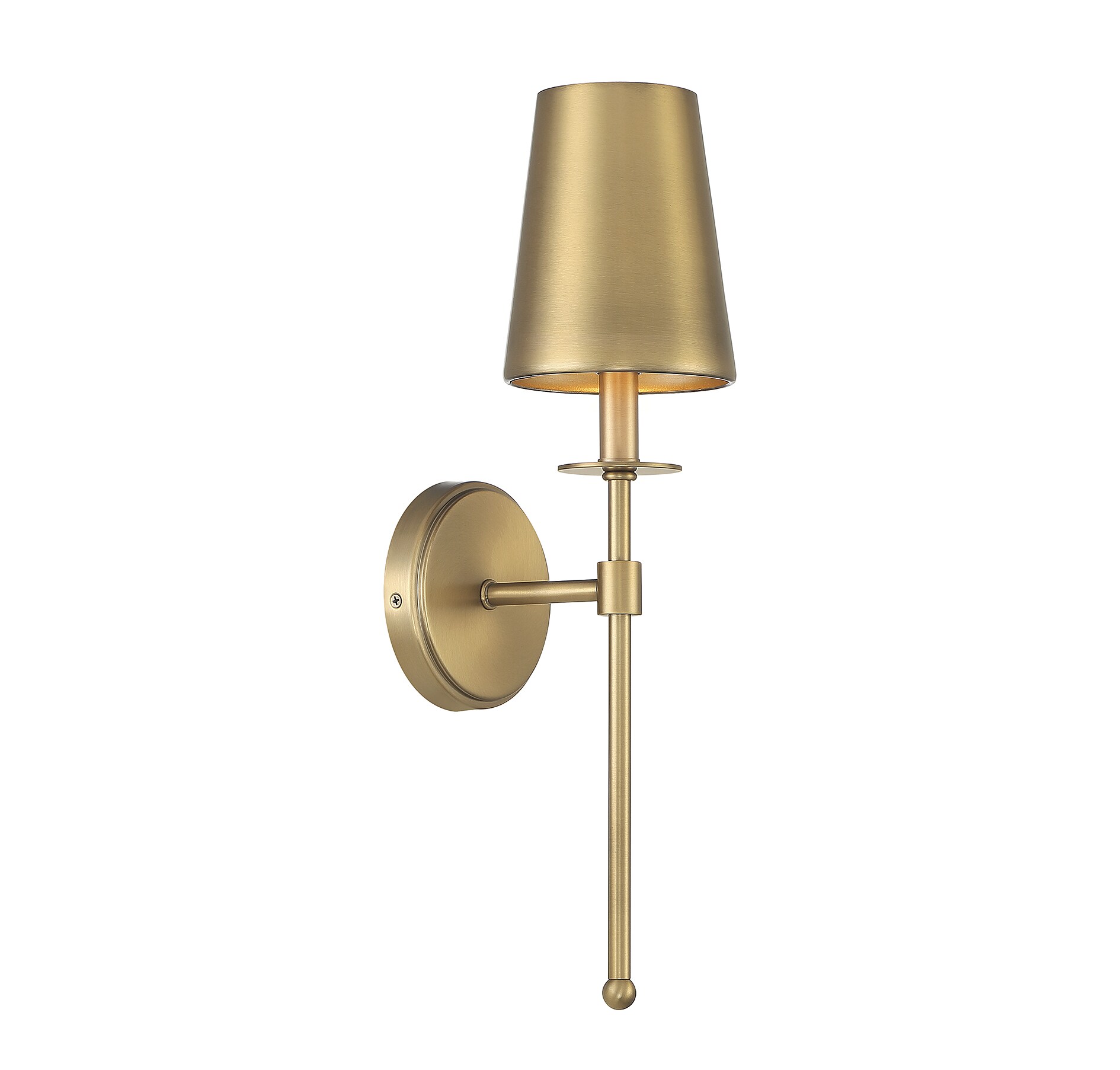 Meridian 5-in W 1-Light Brushed Brass Vintage Led,Incandescent Wall Sconce | - Meridian Lite Trends M90084NB