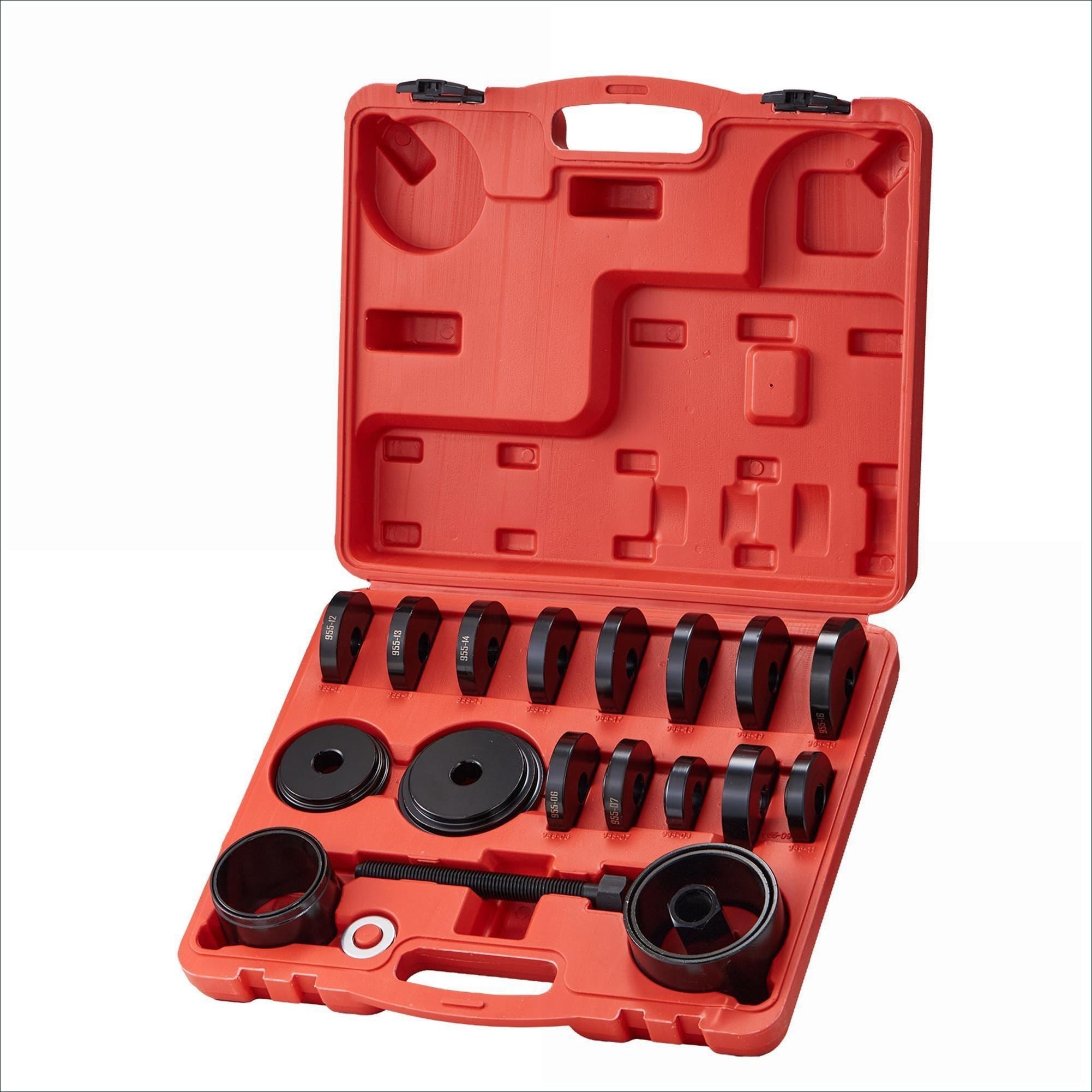 Watnature 23-Piece FWD Wheel Branding Press Kit Carbon Black Steel Branding Puller Tools for Front Wheel Drive Branding Removal Installation with Storage Case #L0ZBV5A08VY4