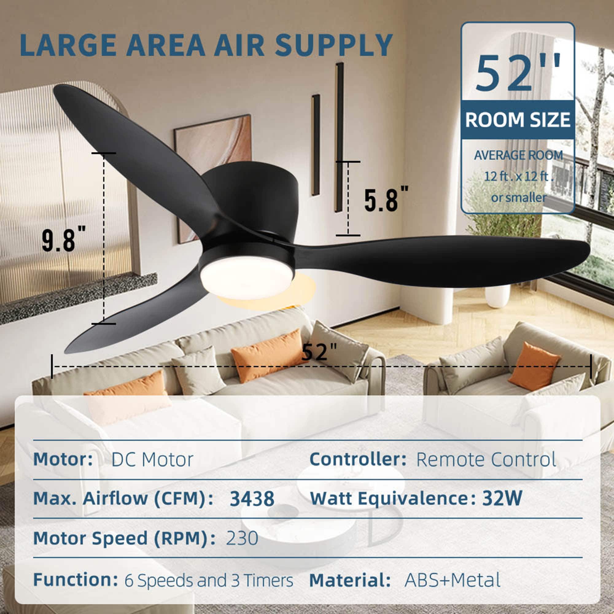 SINOFURN SYD130001BK Ceiling-Fans - View #4