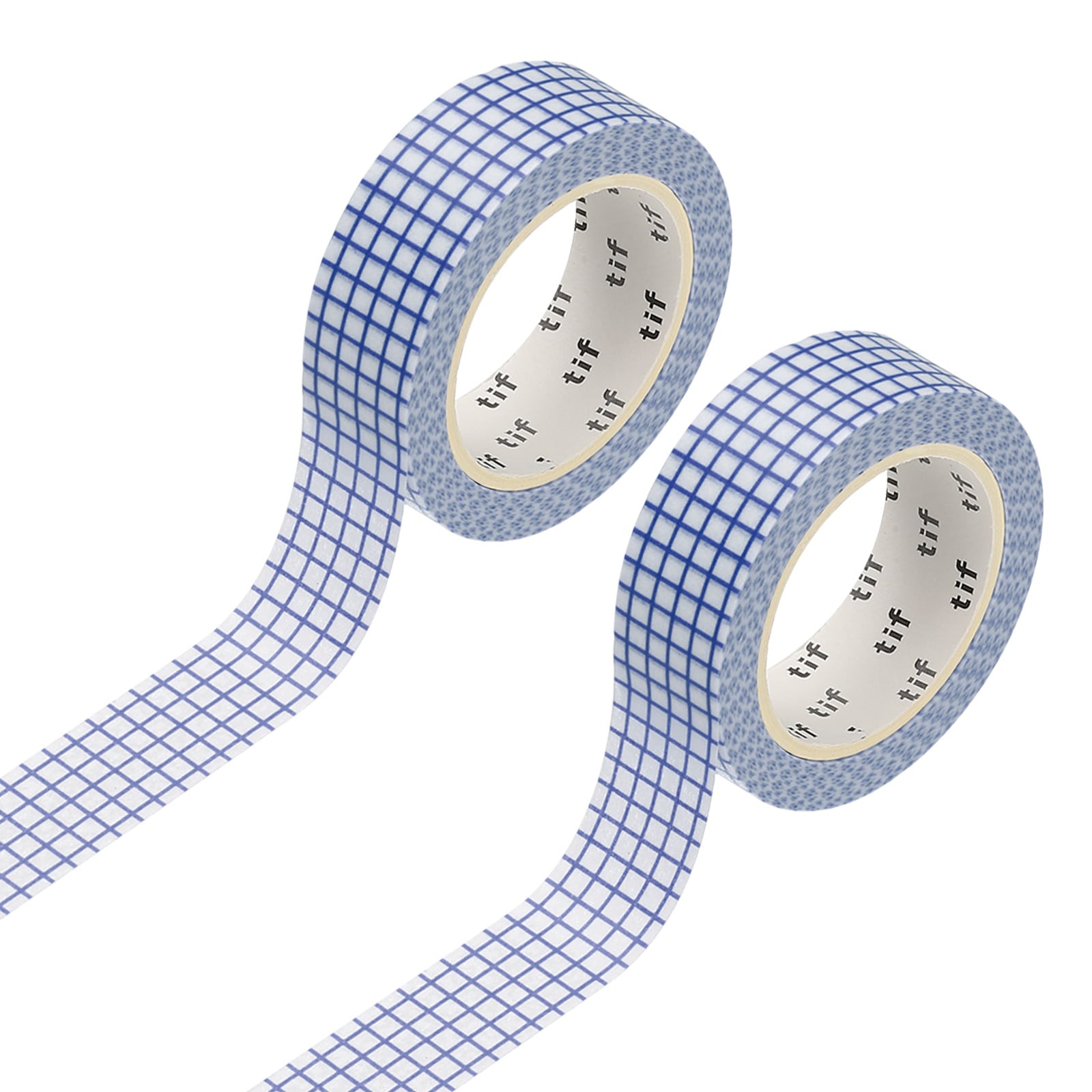 Unique Bargains 2Rolls Grid Washi Tape 0.6 Inch x 11 Yards Decorative Tape Colored Masking Tapes Crafting Supplies for DIY Crafts Gift Wrapping Scrapbook Party Decorations Dark Blue #S26081901UX2260