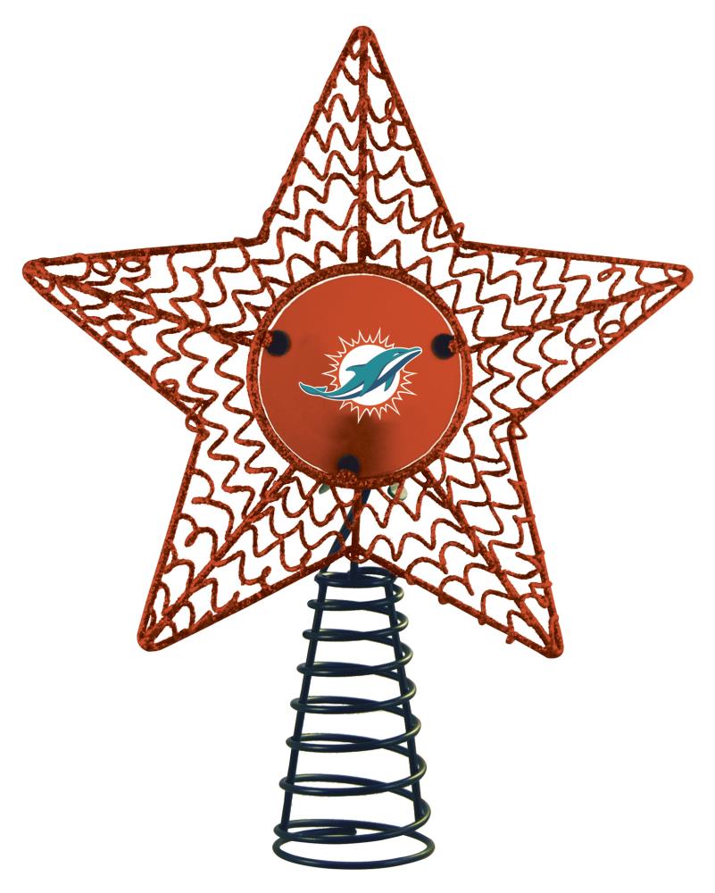 The Memory Company 10 Lighted Green and Gray Star NFL Philadelphia Eagles  Christmas Tree Topper