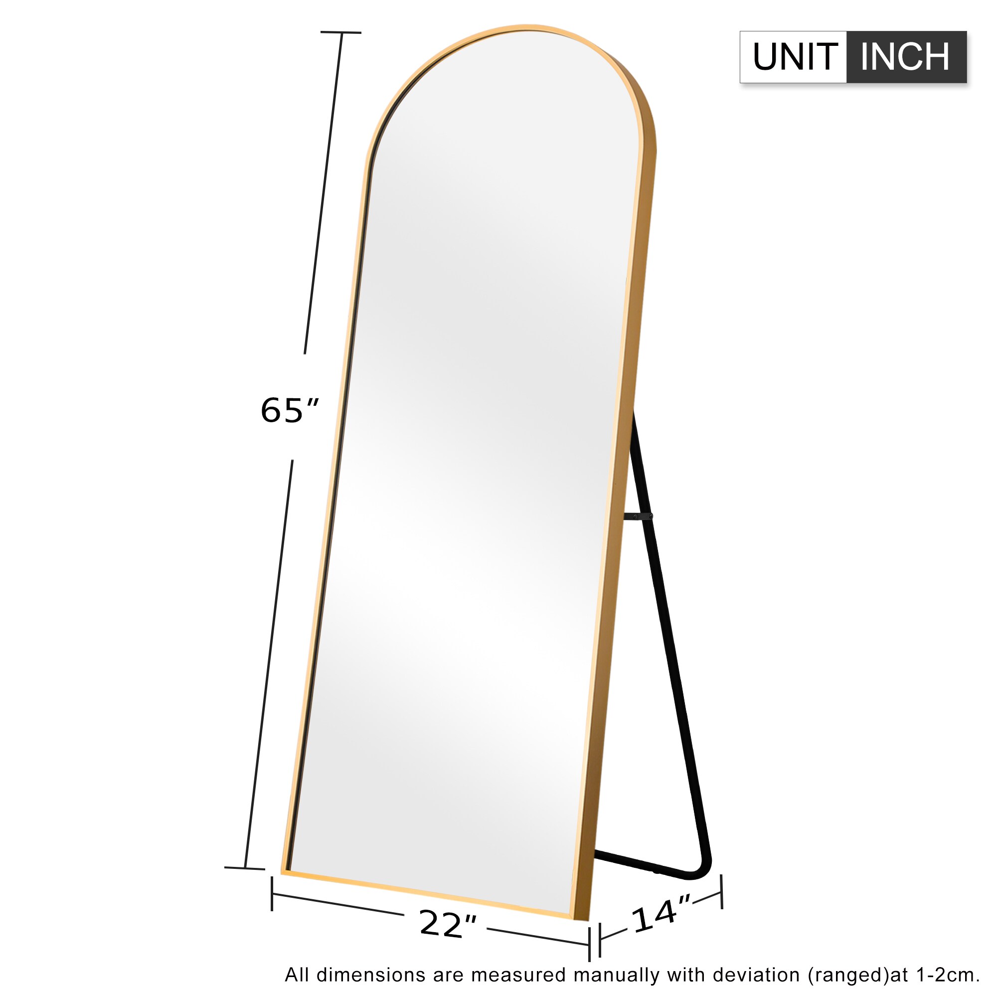 NeuType Arched Mirror 64x21 Full Length Mirror Floor Mirror Stand Up  Mirror