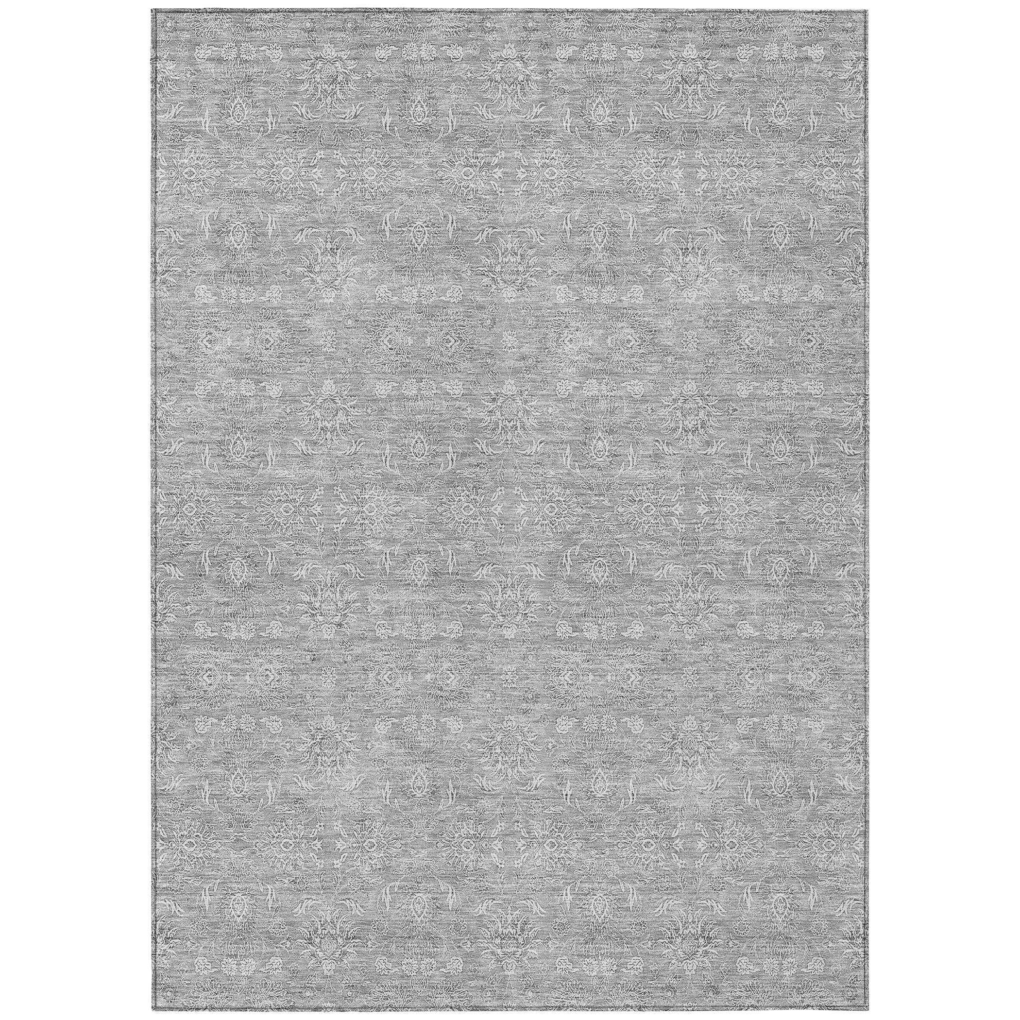 Addison Rugs ACN703GY9X12 Chantille ACN703GY 9 x 12 (ft) Polyester Gray Rectangular Indoor/Outdoor Geometric Machine washable Area rug