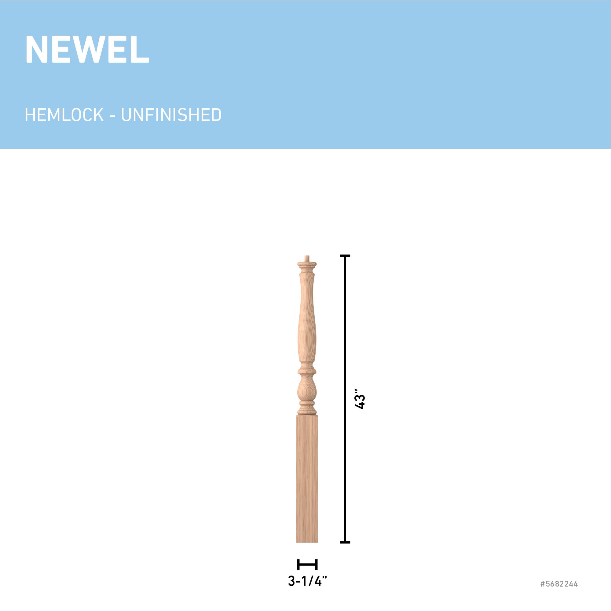 L.J. Smith Stair Systems LJP-3910-H Interior-Stairpart-Newel-Posts - View #3