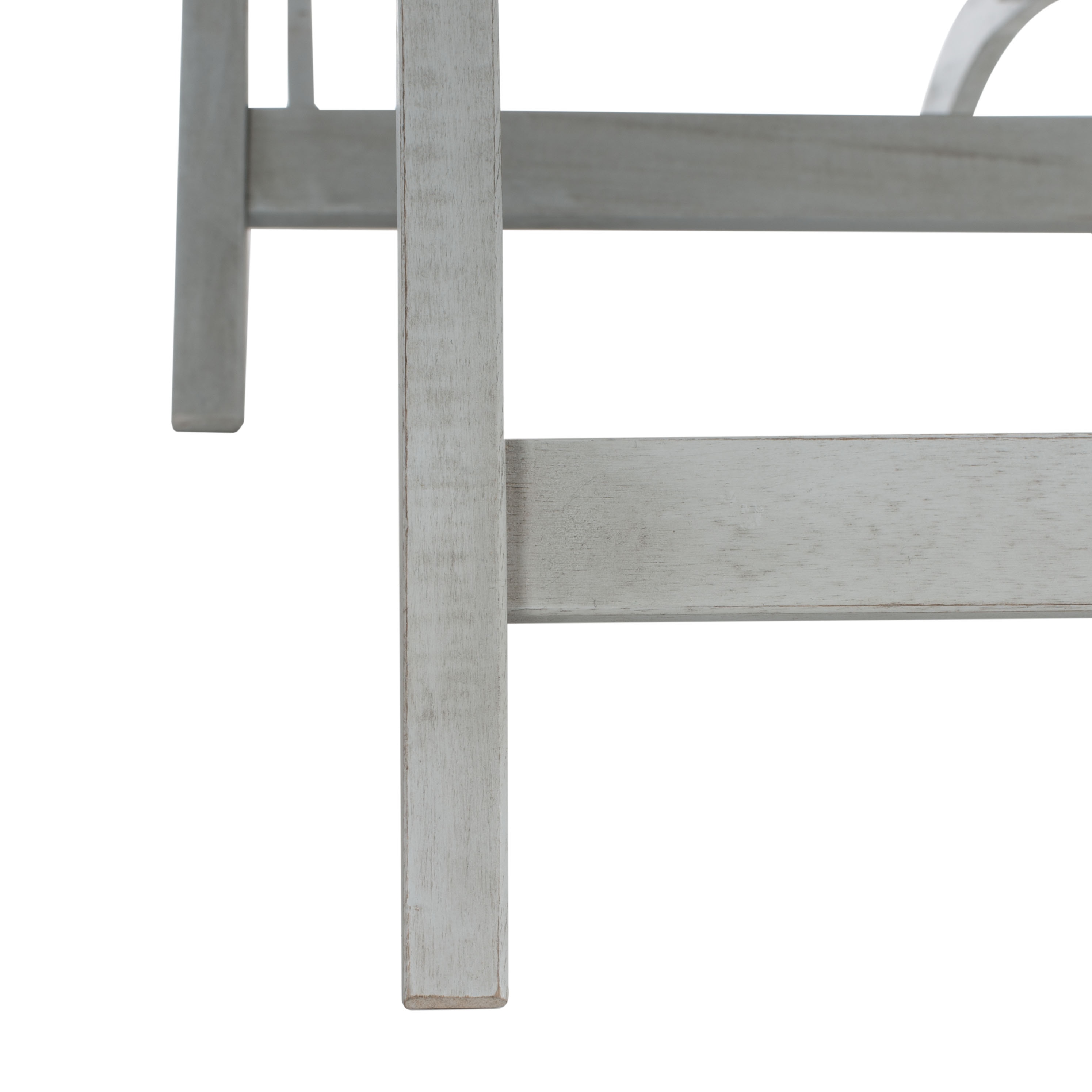 Ocean Liner Inspired 48" Grey Acacia Wood Chaise Lounge with Beige Cushion