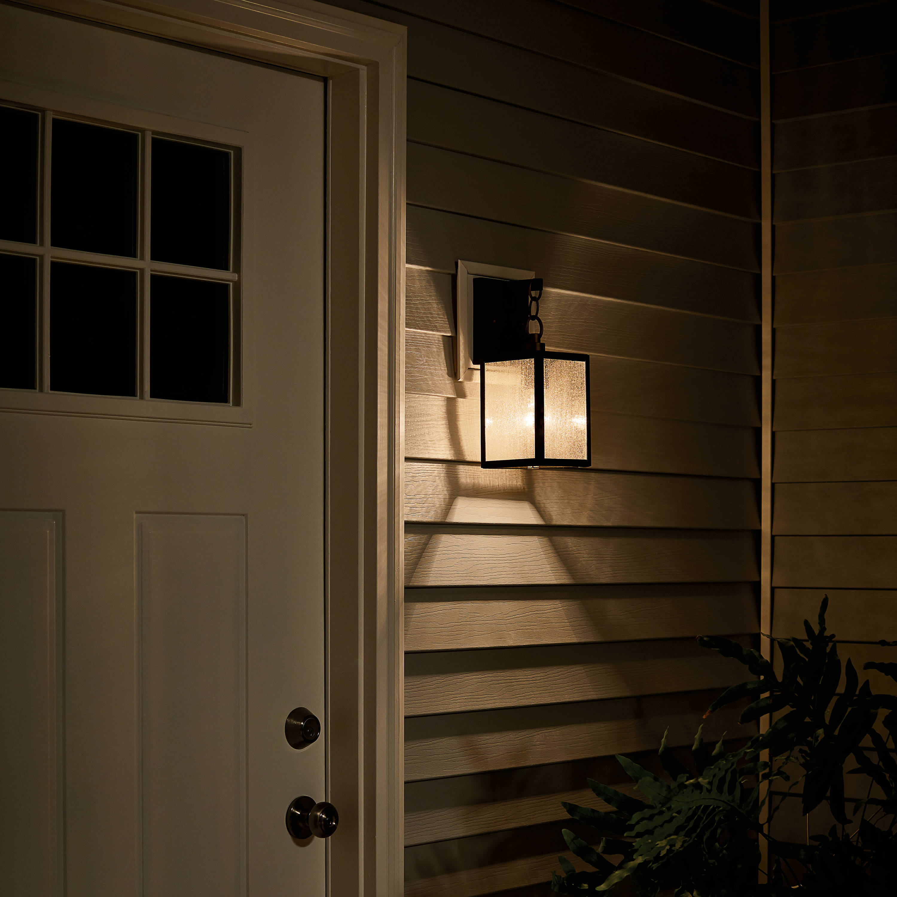 Lahden 16.75" Distressed Bronze Outdoor Wall Lantern with Clear Glass