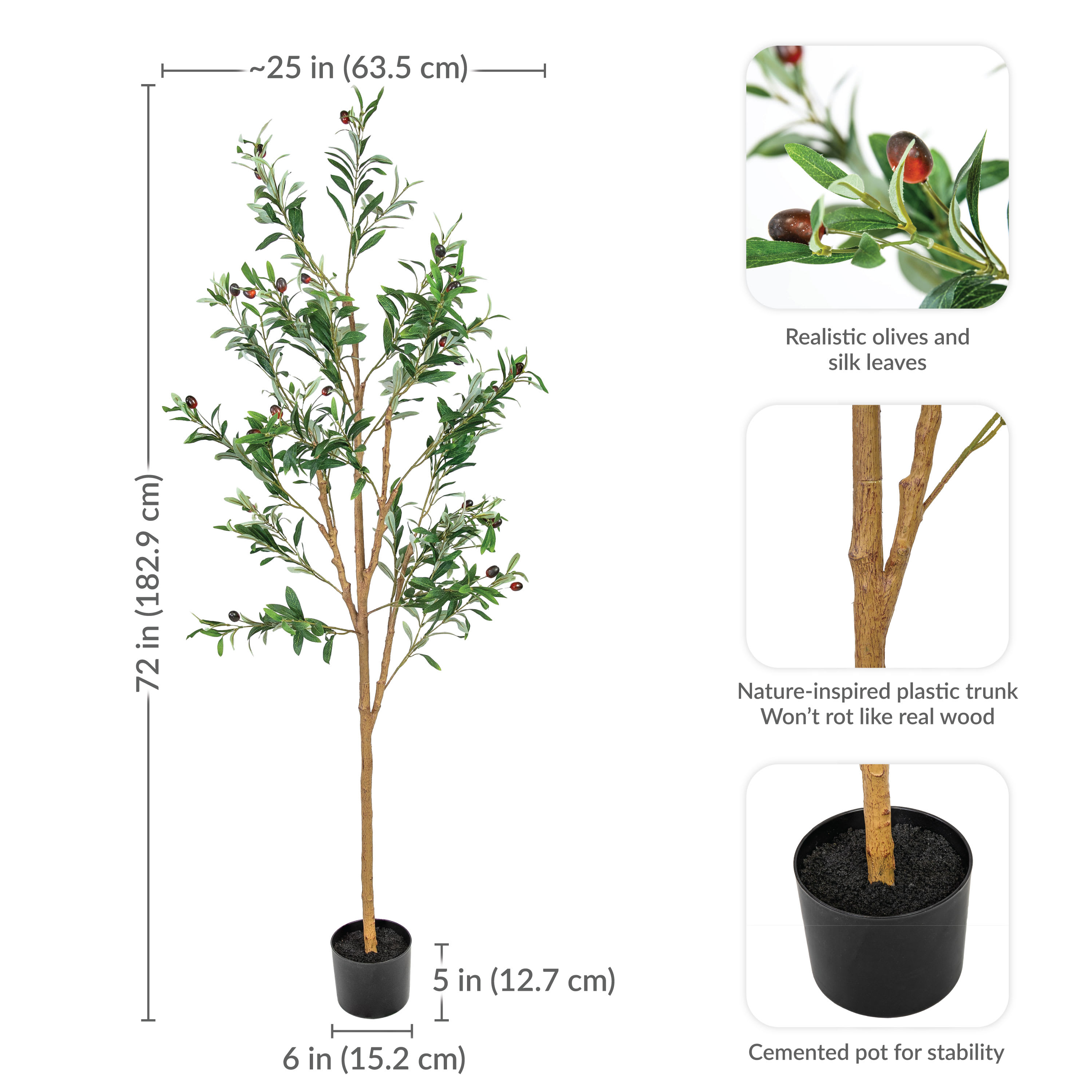 Sunnydaze Decor QCW-035-CMB Artificial-Plants-Trees - View #6