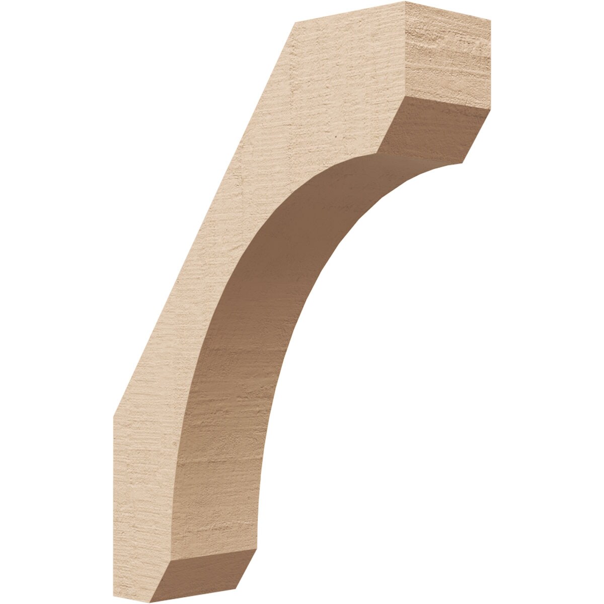 Ekena Millwork BRCUR03X10X14LECRCPR 3-in x 14-in x 10-in Primed Urethane Legacy Rough Cedar Woodgrain TimberThane KneeBrace