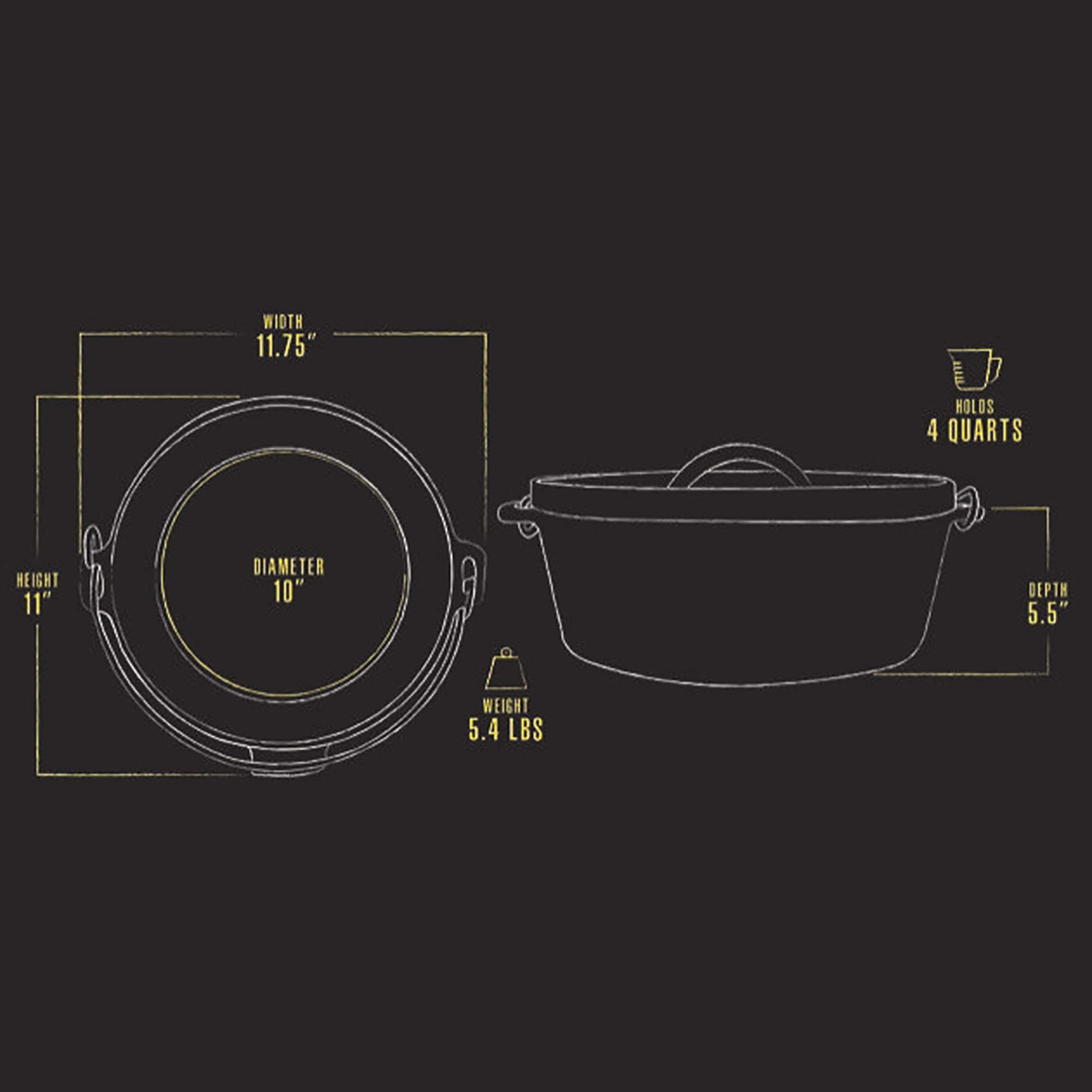 Pit Boss 14 Cast Iron Deep Skillet 2-Piece Set