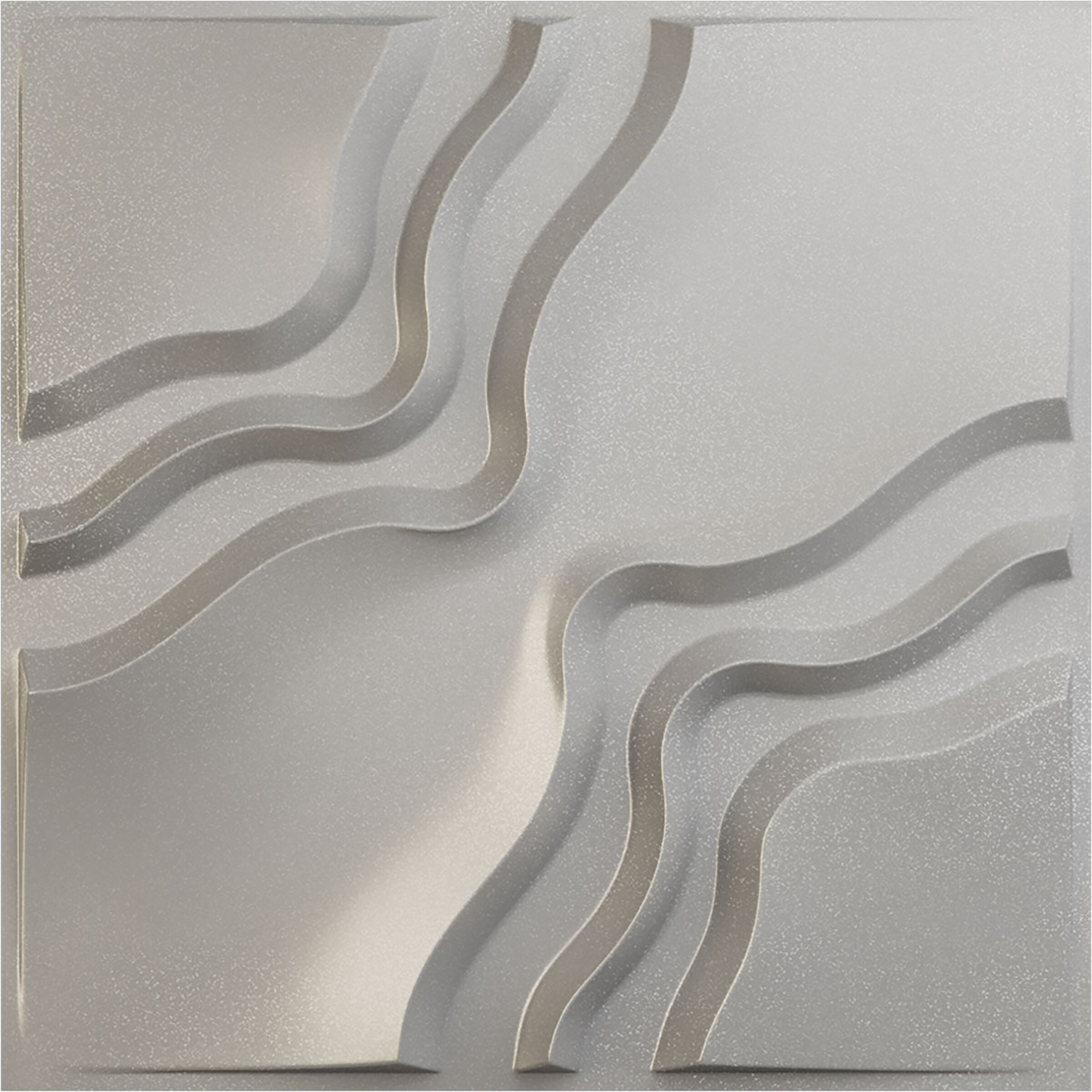 Ekena Millwork WP20X20RGASV 19-5/8-in x 19-5/8-in Embossed Paintable/Stainable Silver PVC Wall Panel (