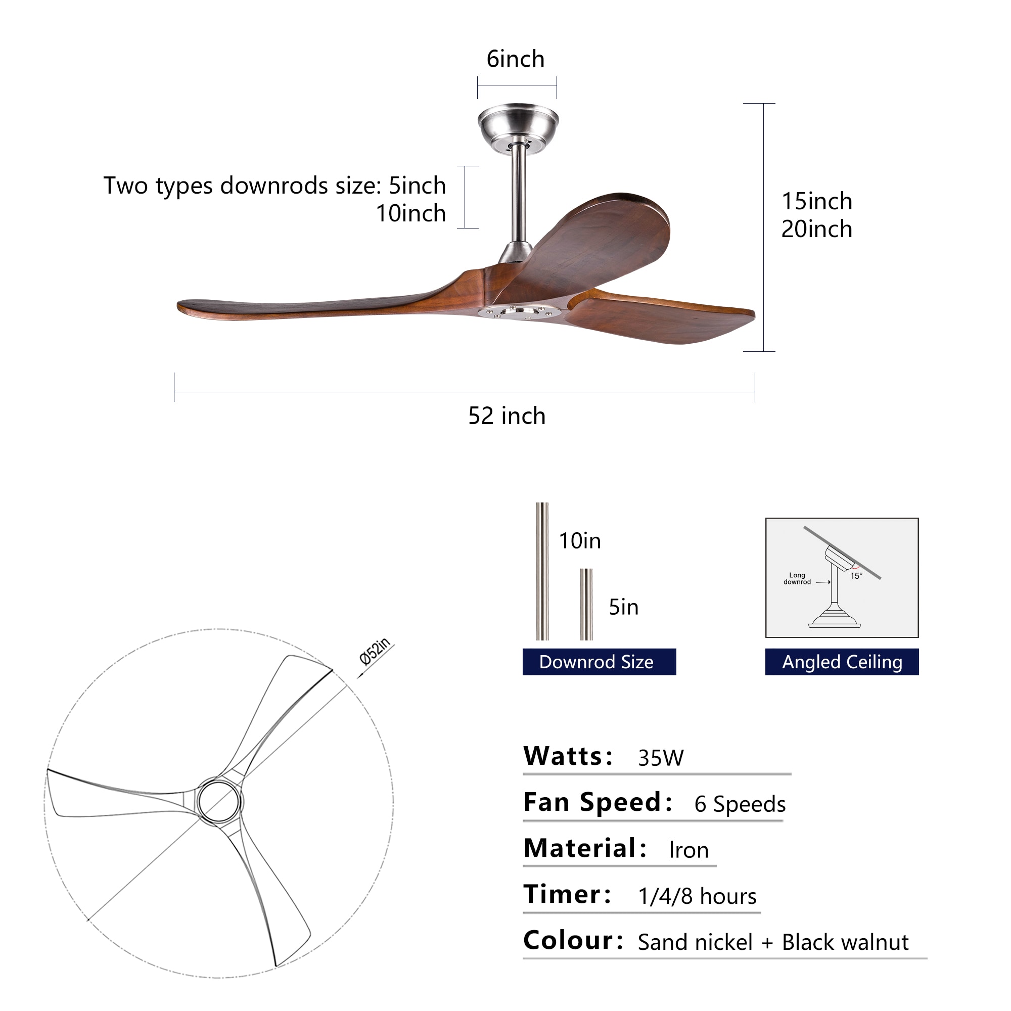 Wellspeed 52LSP338632SNWD Ceiling-Fans - View #3
