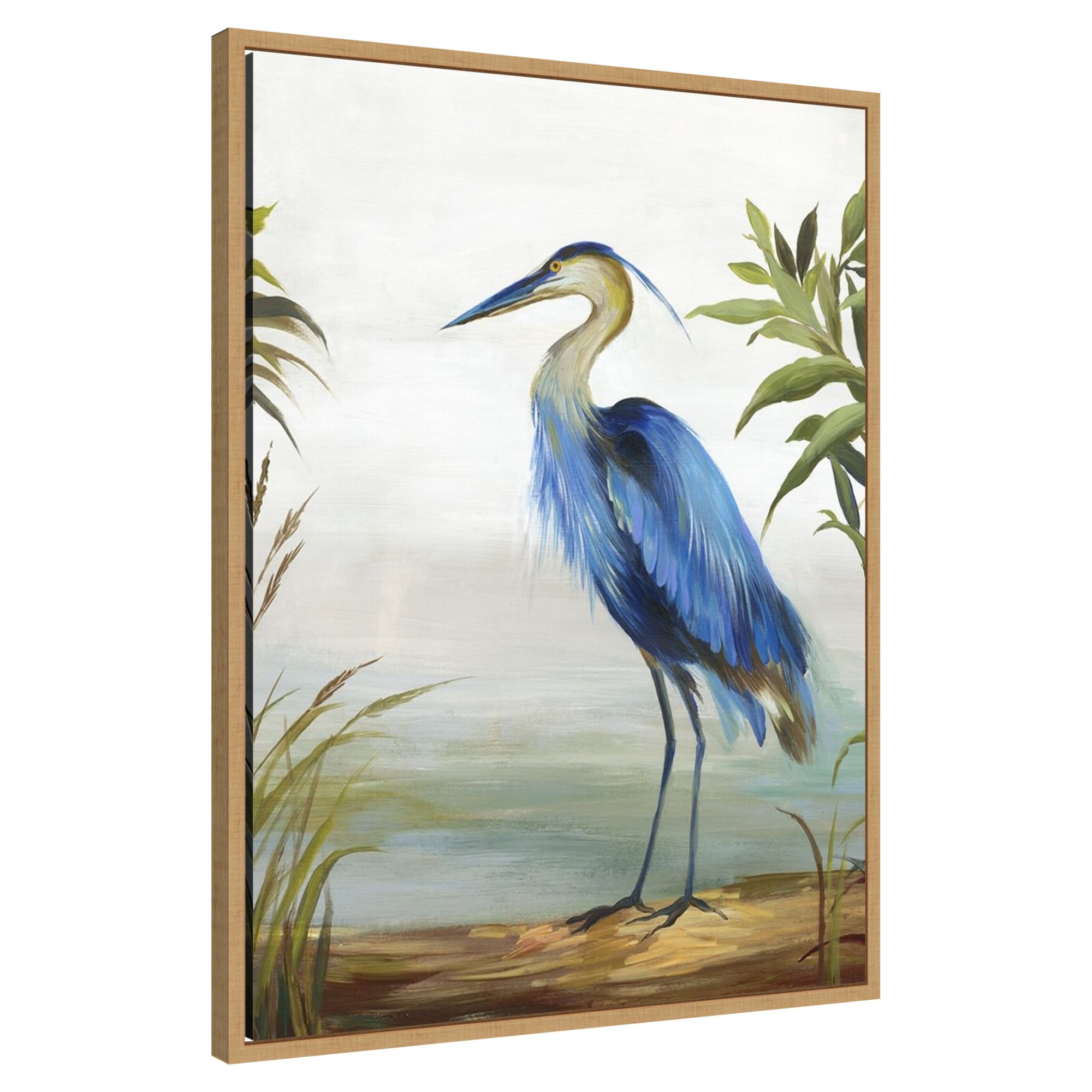 Amanti Art Blue Heron by Aimee Wilson Framed Canvas Wall Art Print