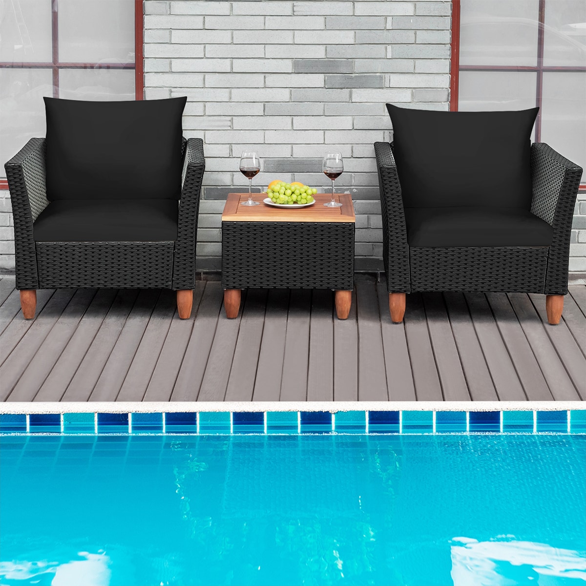 Forclover HYFE-66532BK Patio-Conversation-Sets - View #3