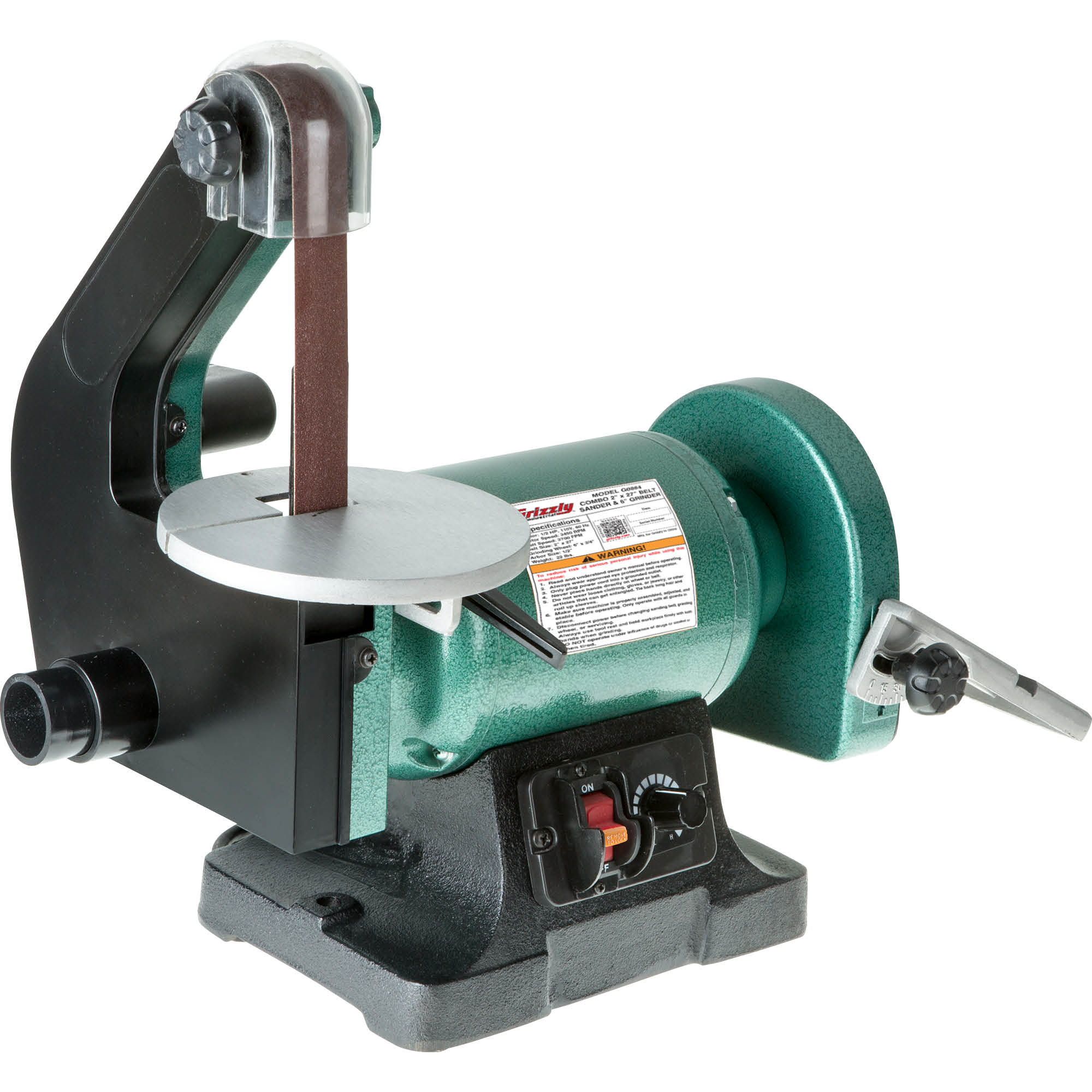 Grizzly G0864 Benchtop-Sanders - View #3