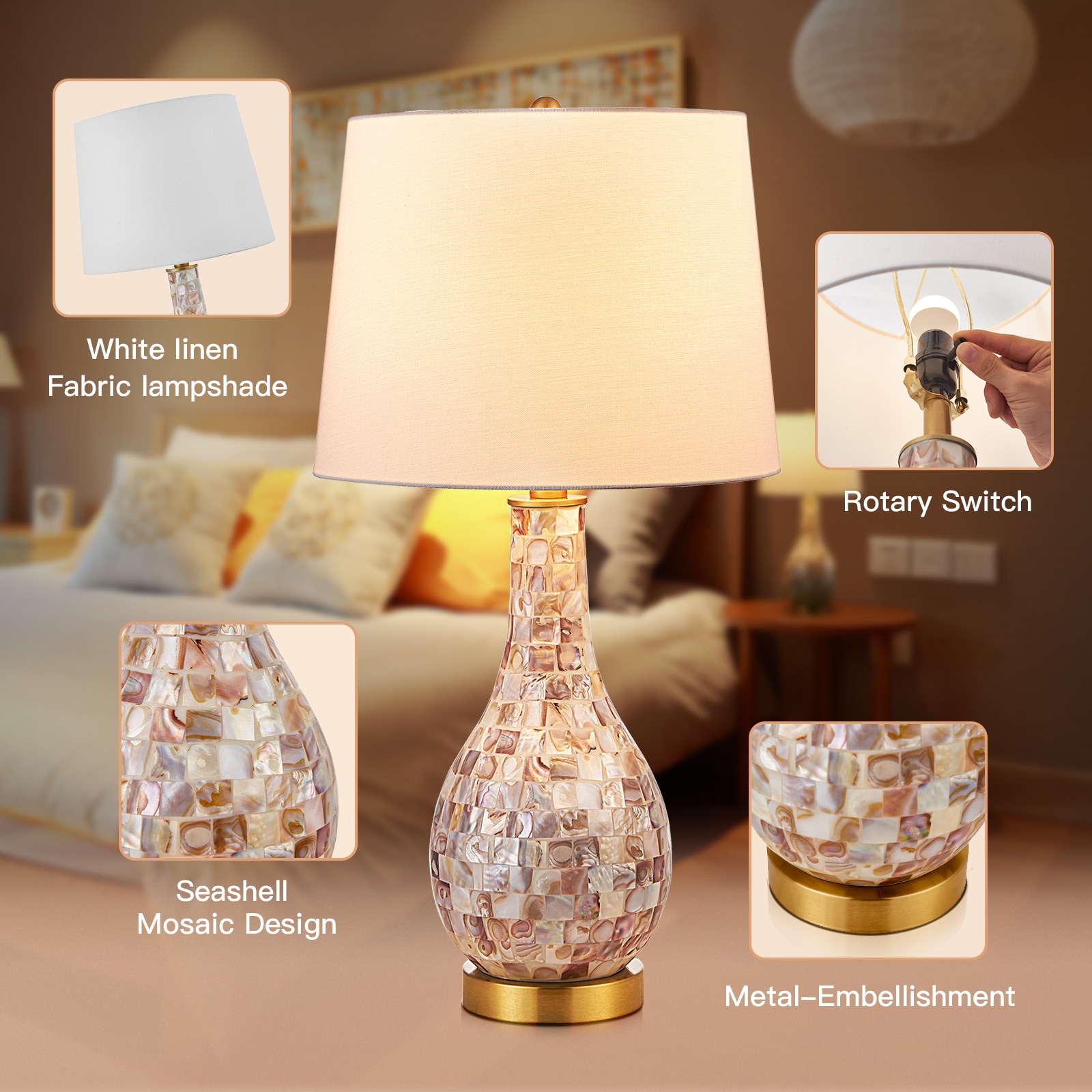 UrFurnishings TD-138 Table-Lamps - View #6