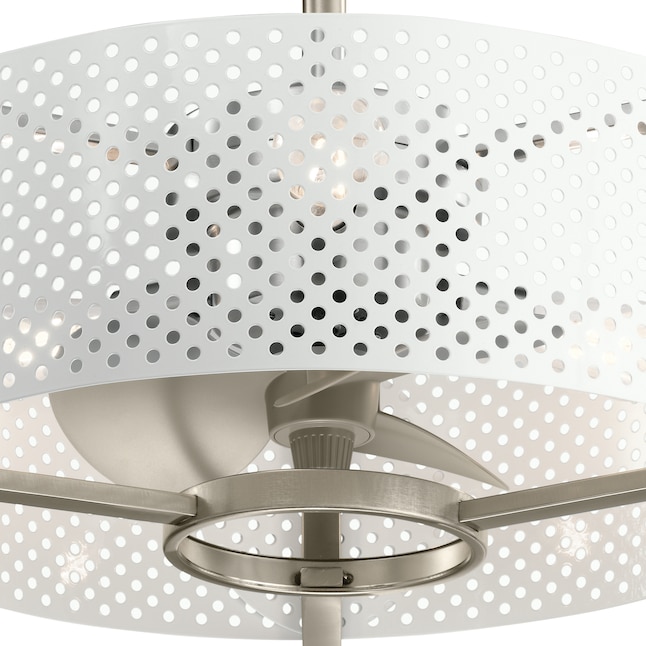 Kichler Eyrie 23 In Brushed Stainless Steel Led Indoor Chandelier Ceiling Fan With Light 3 Blade The Fans Department At Com - Euphoria 15 Wide White Led Ceiling Light