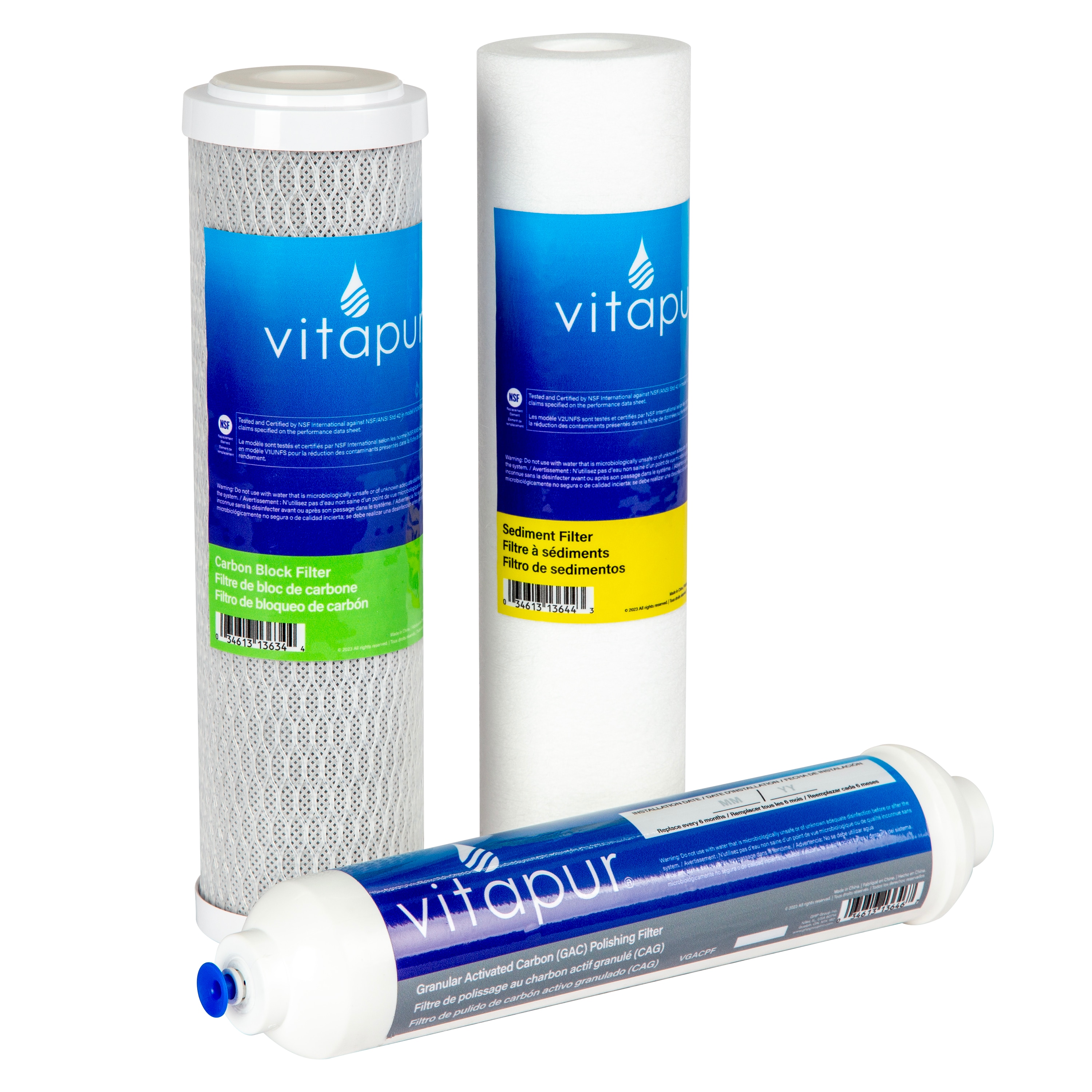 Vitapur Carbon Block Under Sink Replacement Filter (Pack of- 3) in the ...