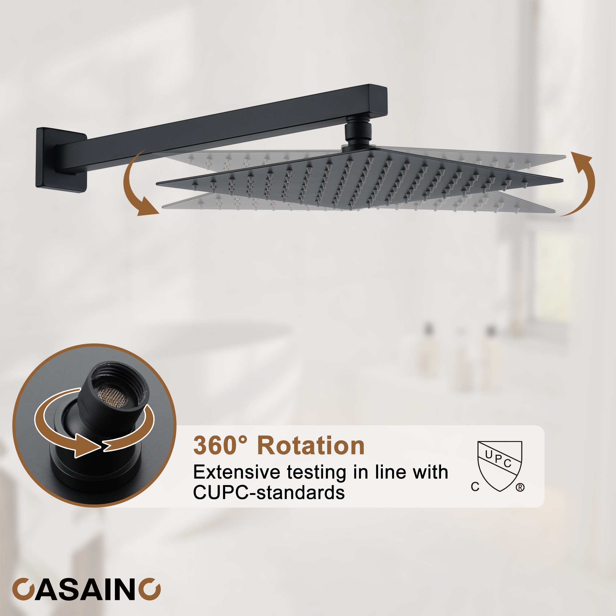 CASAINC KCHS0014-10MB Showerhead-Bar-Panels - View #7